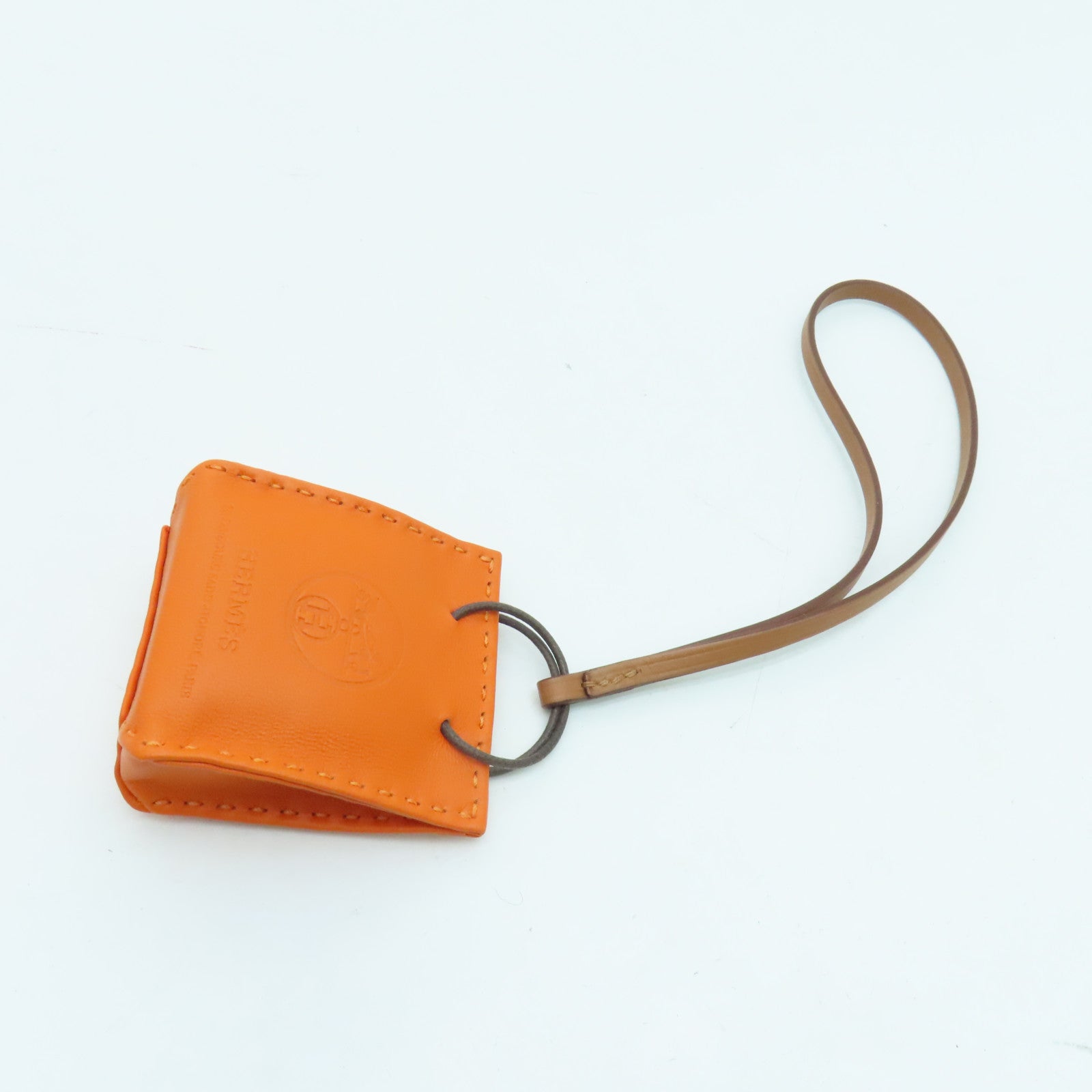 HERMES 【激減優惠】Milo皮革/Swift皮革Orange Bag Charm掛飾橙色