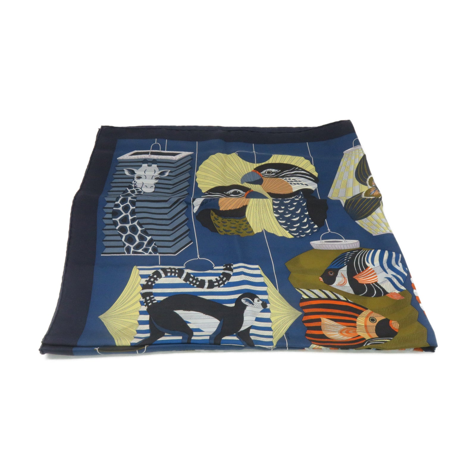 HERMES Silk Scarf 90x90 Royal Blue/Color