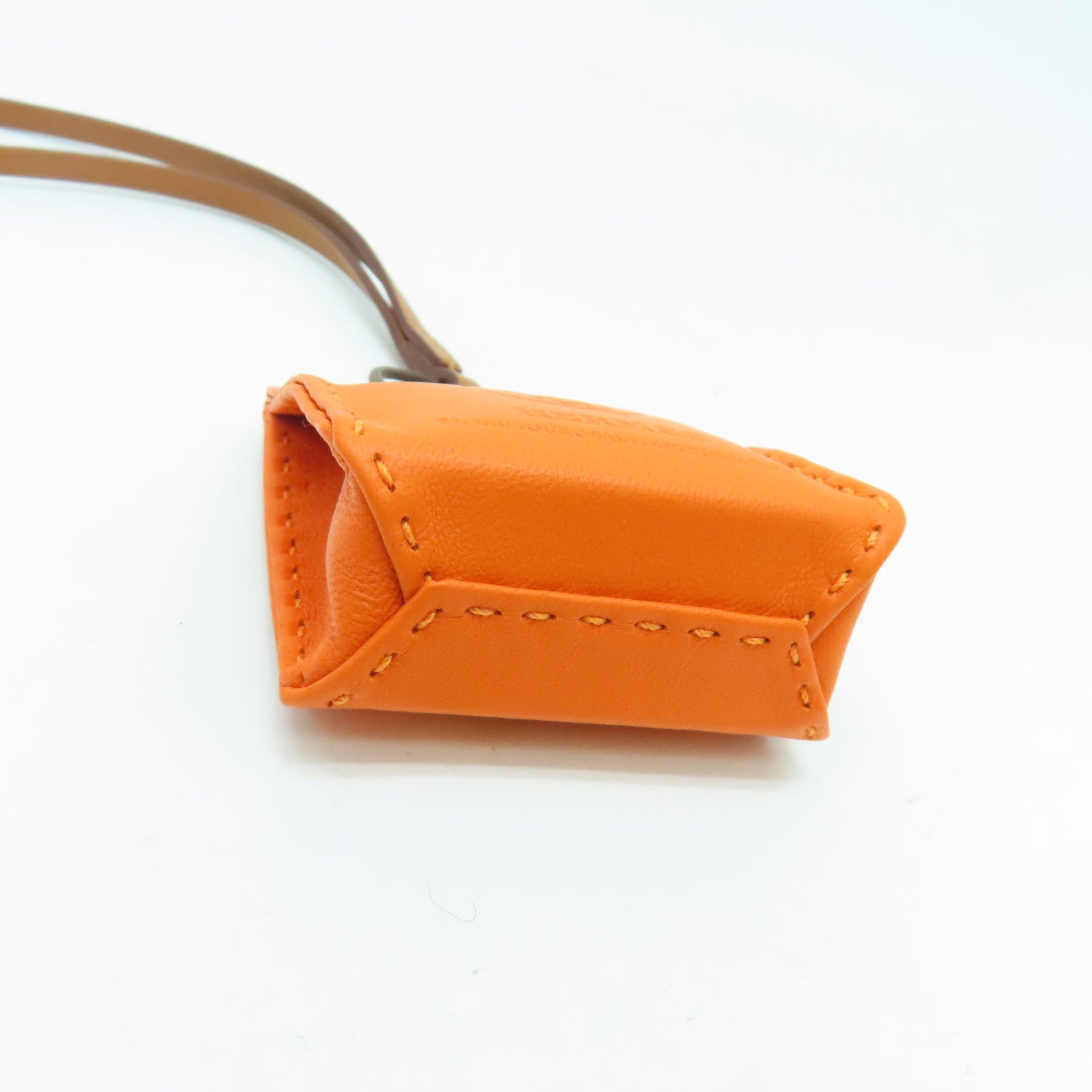 HERMES 【激減優惠】Milo皮革/Swift皮革Orange Bag Charm掛飾橙色