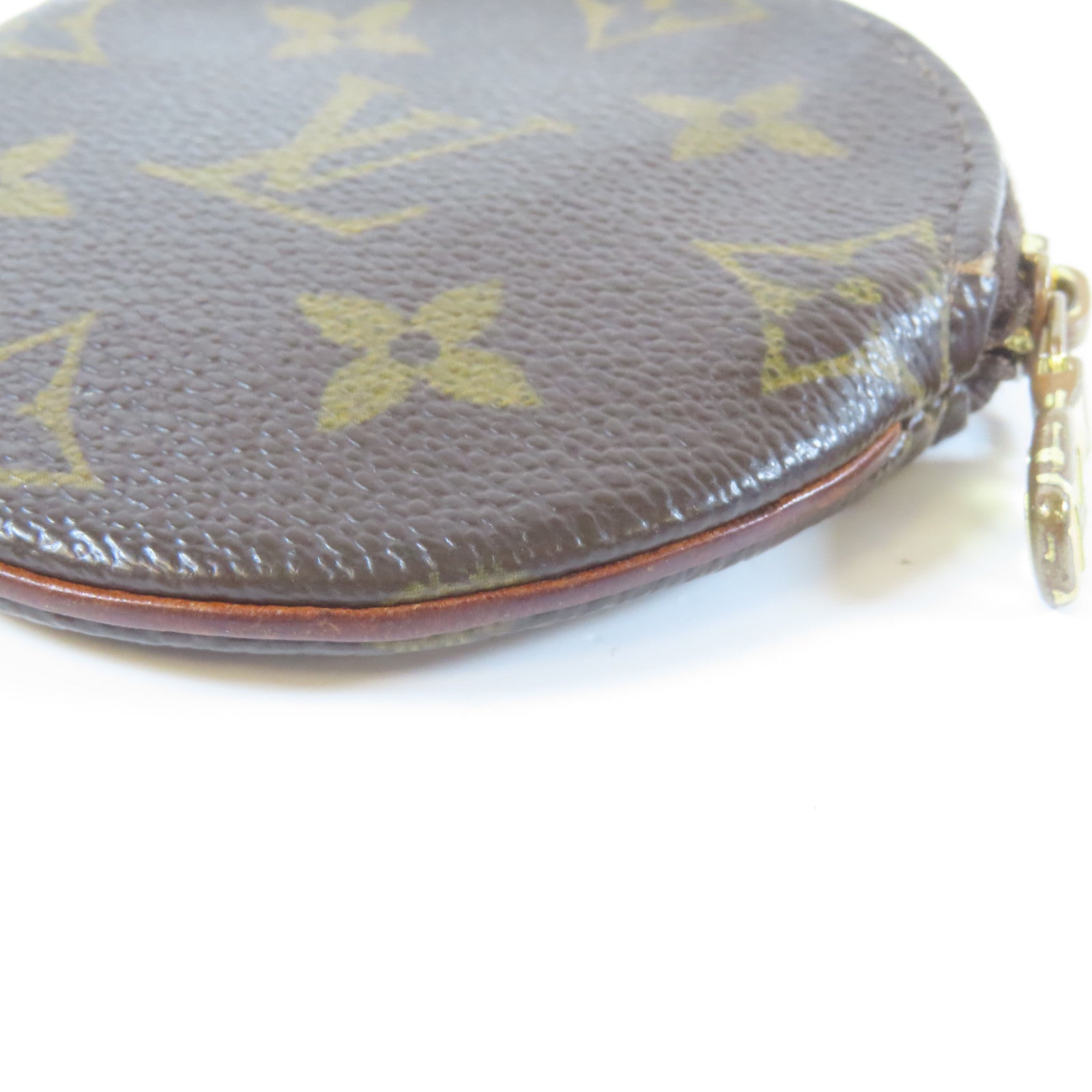 LOUIS VUITTON Monogram Coin Case金扣零錢包啡色