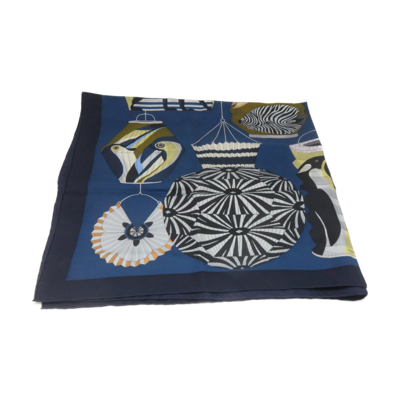 HERMES Silk Scarf 90x90 Royal Blue/Color