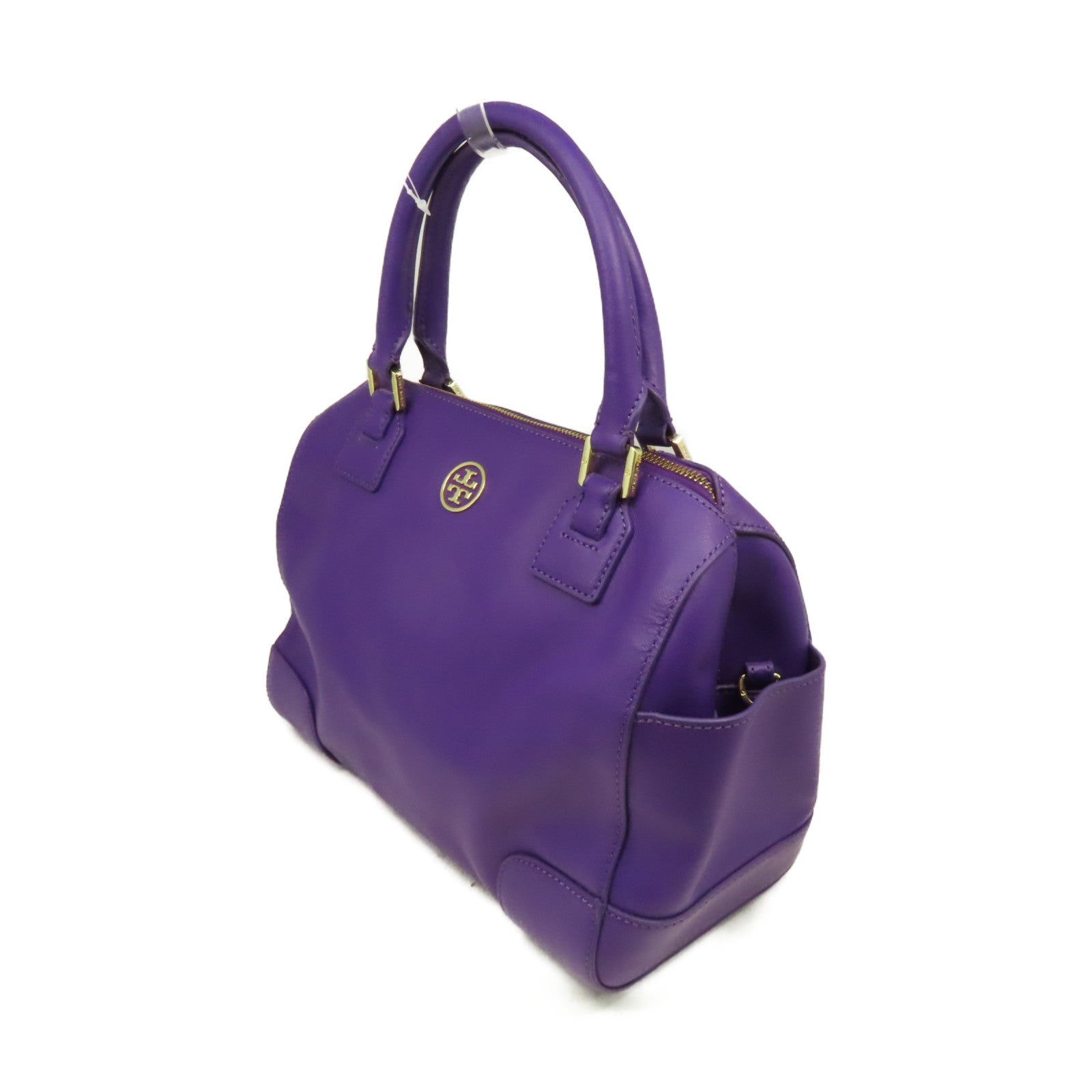 Tory Burch 牛皮皮革2Way Shoulder Bag金扣手挽肩背兩用袋紫色