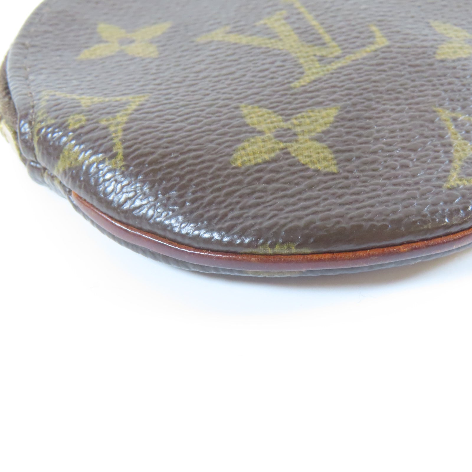 LOUIS VUITTON Monogram Coin Case金扣零錢包啡色