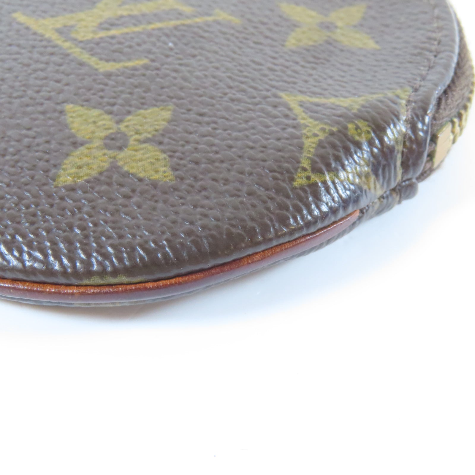 LOUIS VUITTON Monogram Coin Case金扣零錢包啡色