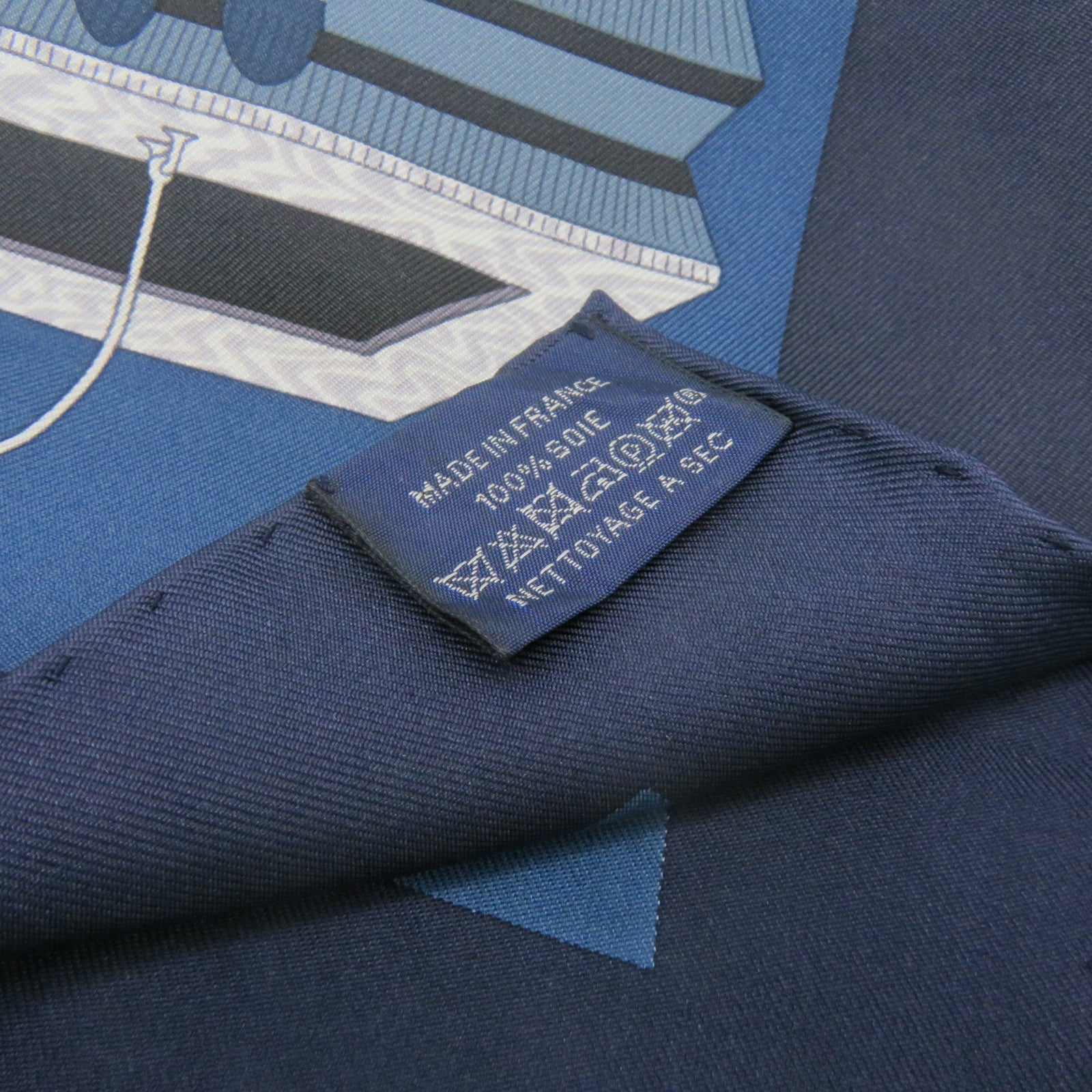 HERMES Silk Scarf 90x90 Royal Blue/Color