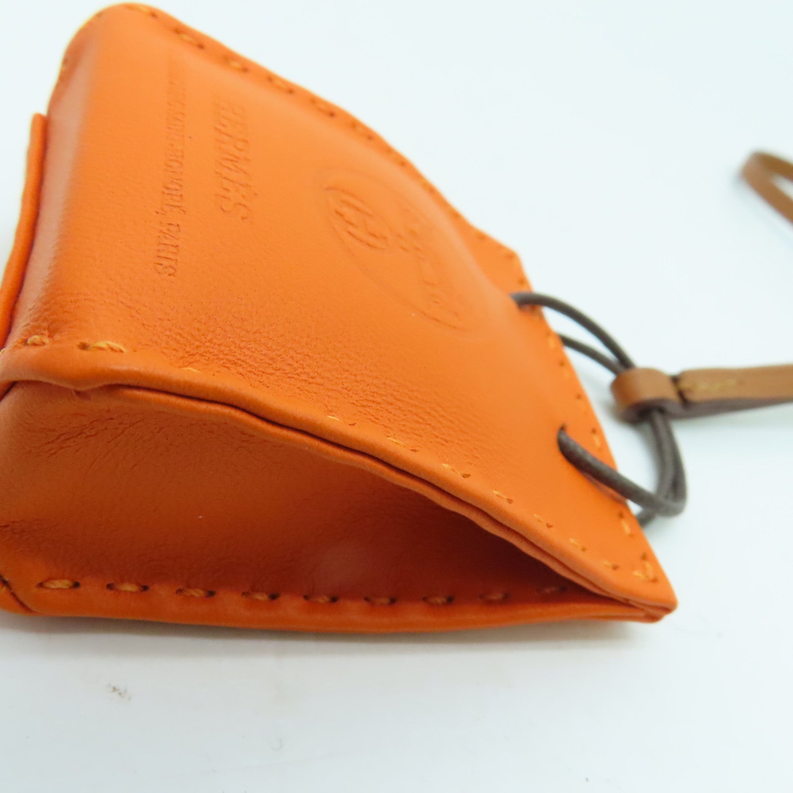HERMES 【激減優惠】Milo皮革/Swift皮革Orange Bag Charm掛飾橙色