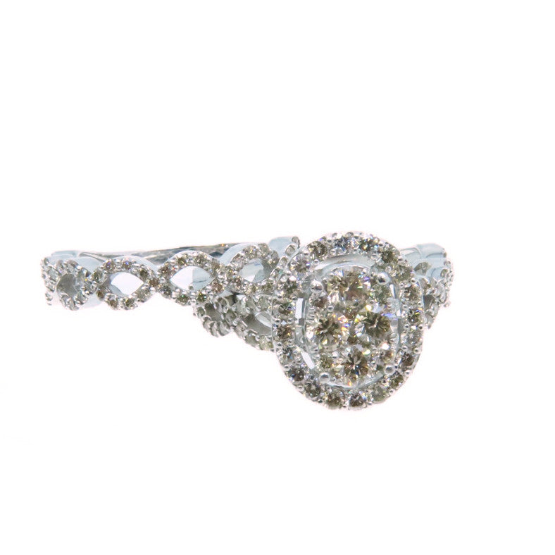 JEWELRY 18K白金/1.30ct鑽石Diamond Double Ring戒指US#6/US#6.25