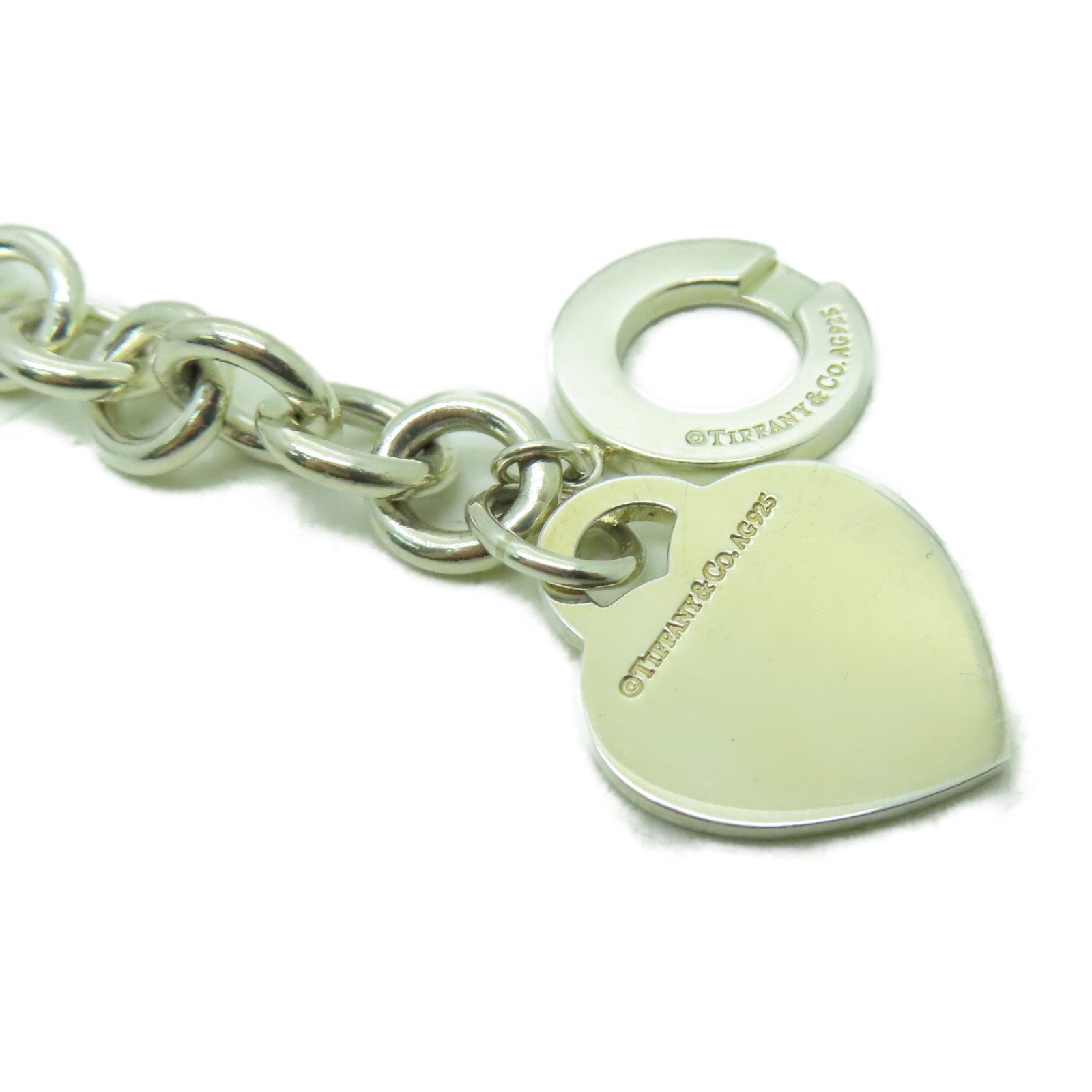 TIFFANY＆CO 925純銀Heart Tag Toggle手鏈銀色
