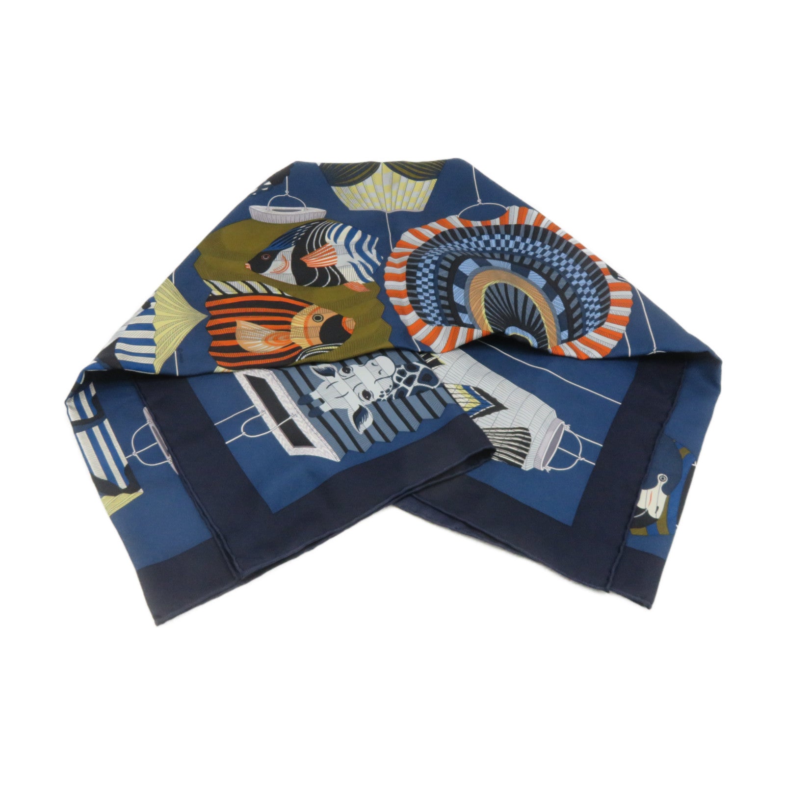 HERMES Silk Scarf 90x90 Royal Blue/Color
