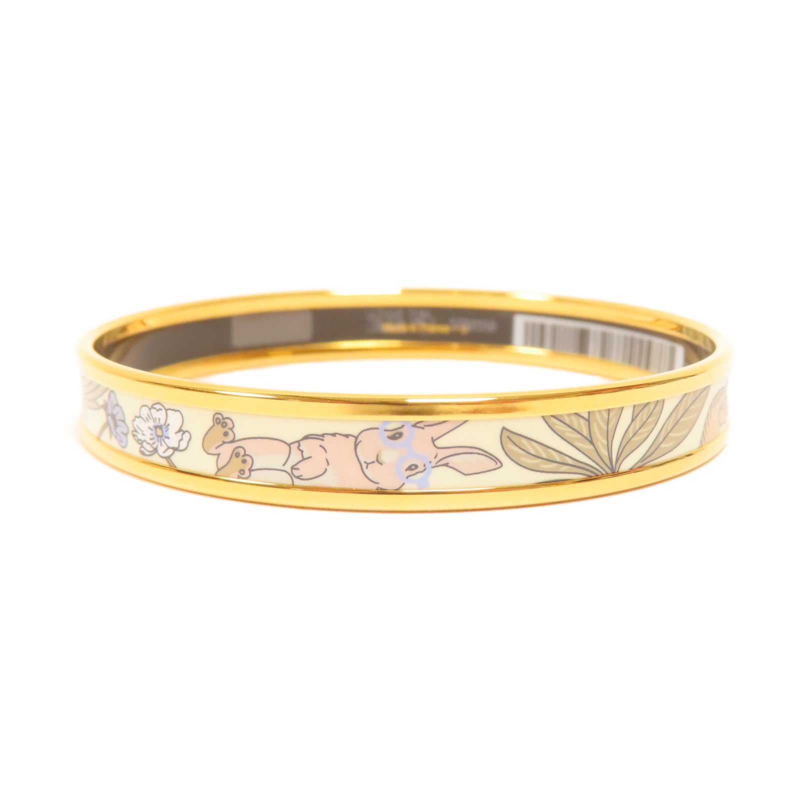 HERMES 金屬Bangle手鐲金色#19.25cm