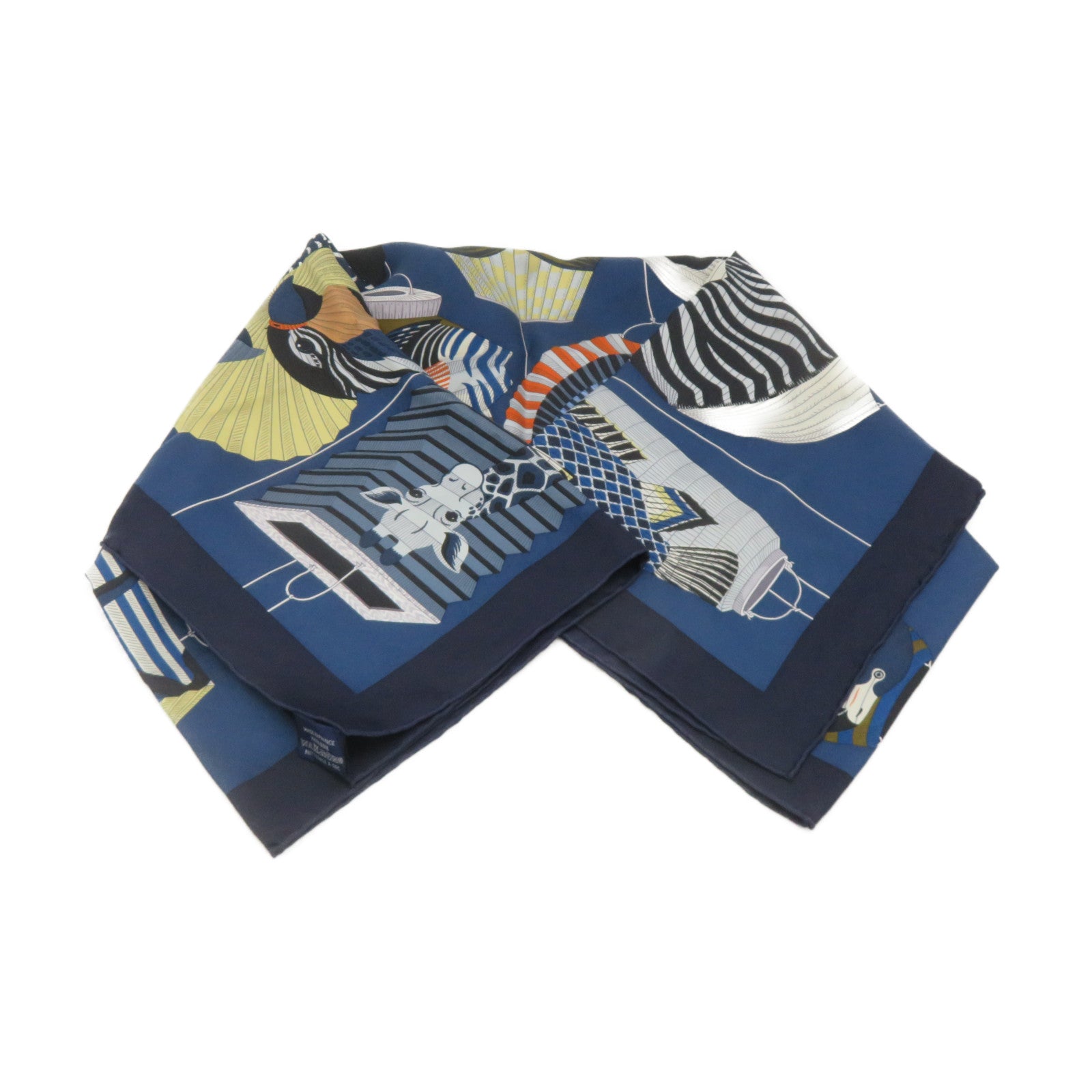 HERMES Silk Scarf 90x90 Royal Blue/Color