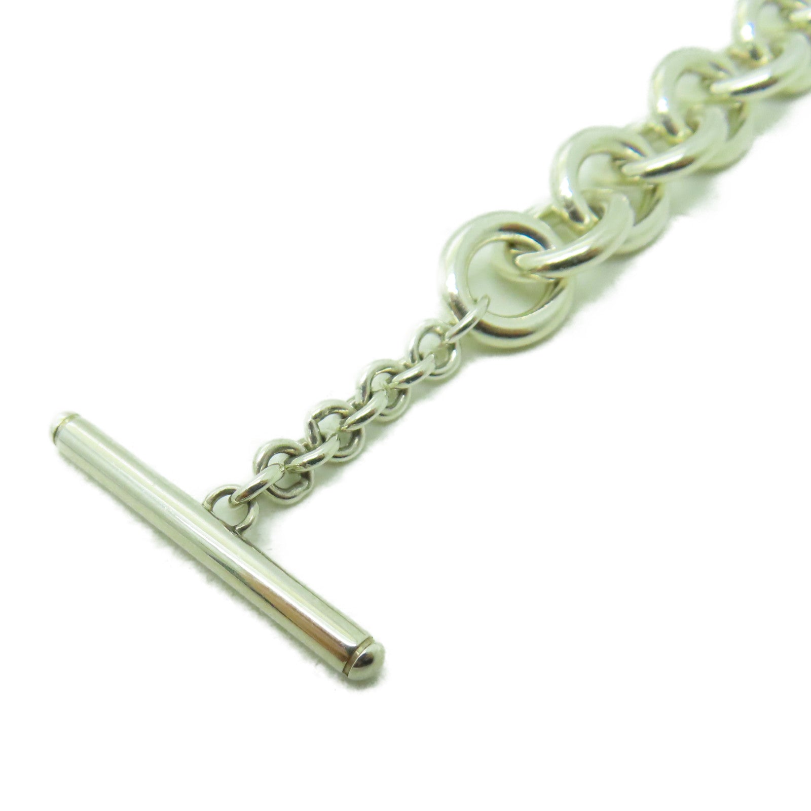 TIFFANY＆CO 925純銀Heart Tag Toggle手鏈銀色