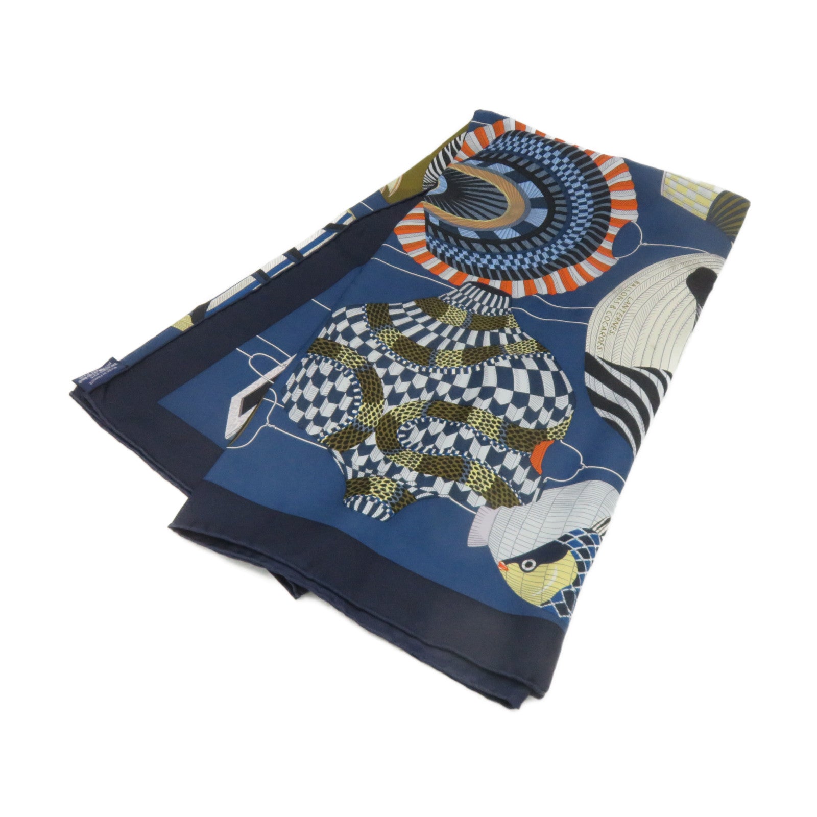 HERMES Silk Scarf 90x90 Royal Blue/Color