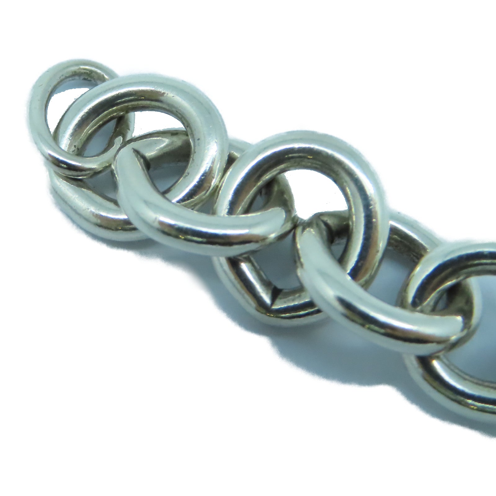 TIFFANY＆CO 925純銀Circle Tag Charm Bracelet手鏈銀色