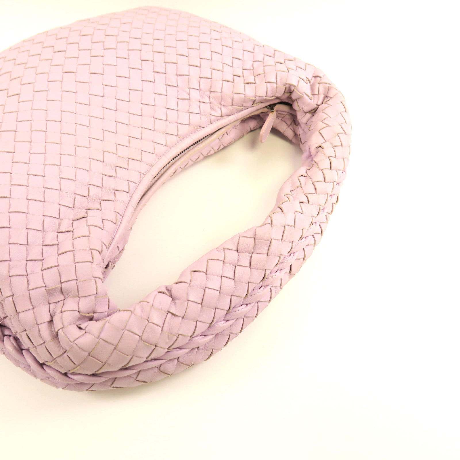 BOTTEGA VENETA 織紋羊皮皮革Shoulder Bag肩背袋紫色