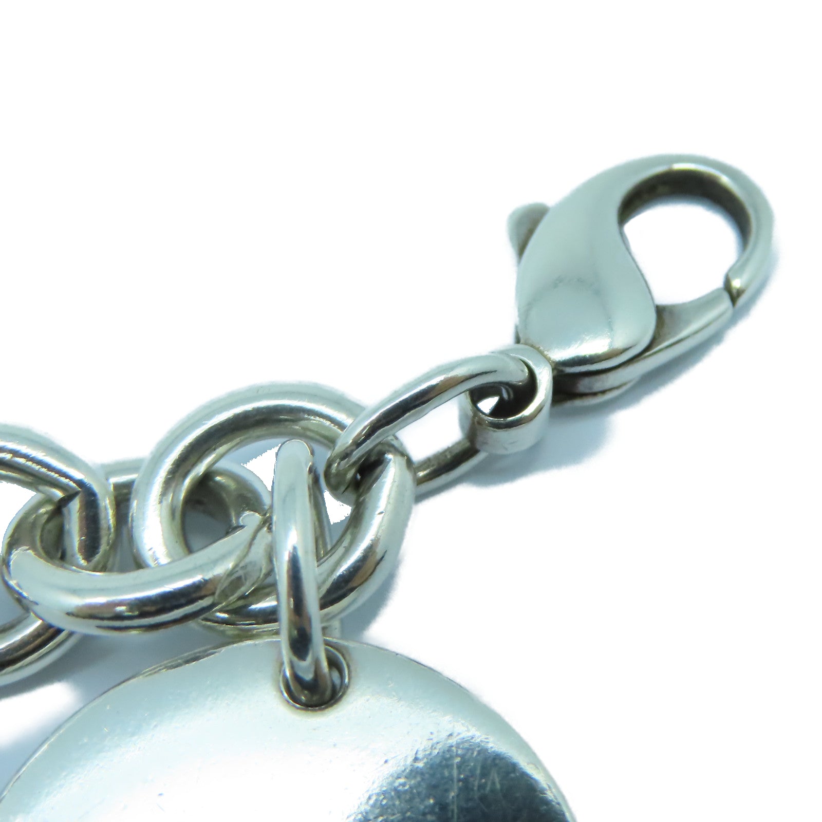 TIFFANY＆CO 925純銀Circle Tag Charm Bracelet手鏈銀色