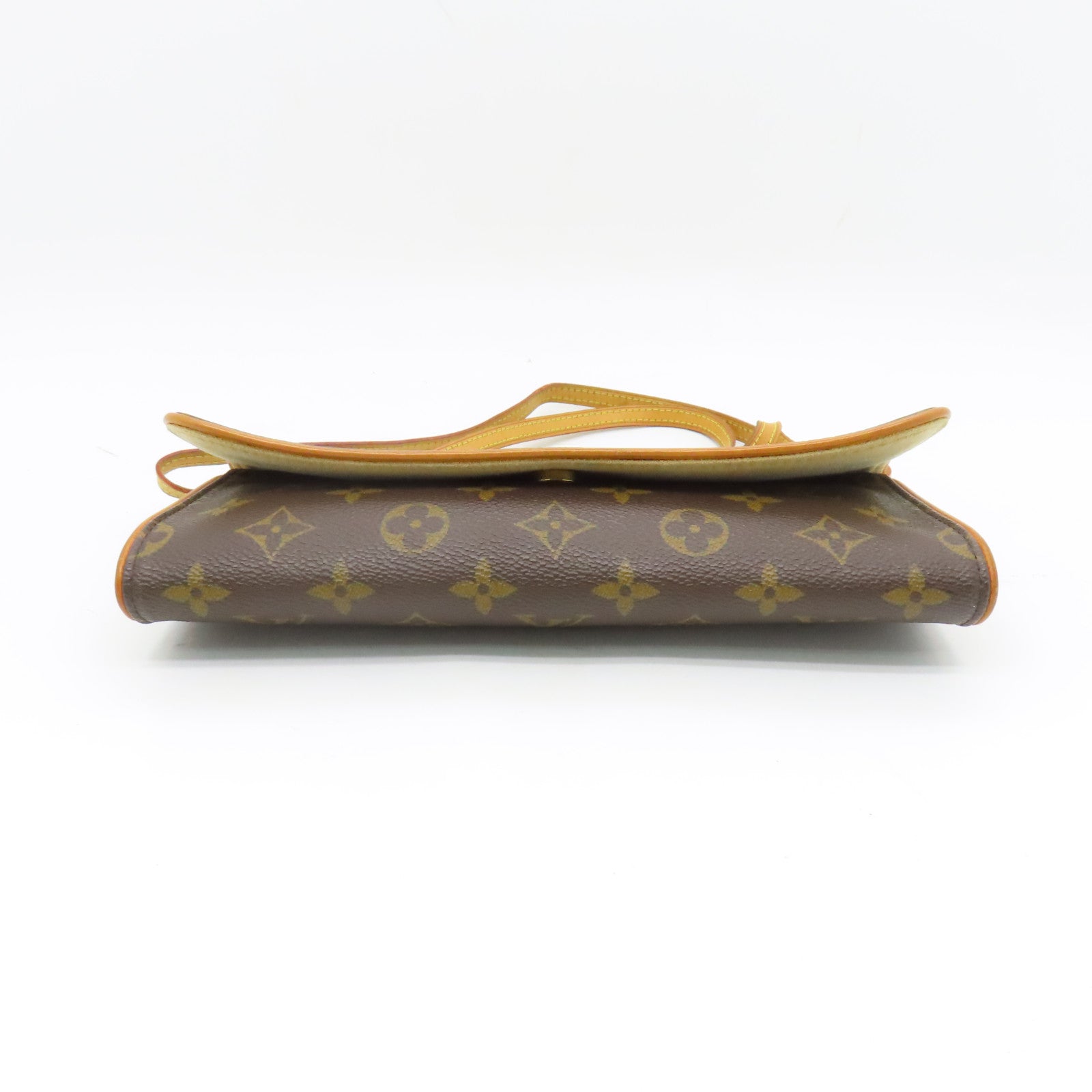 LOUIS VUITTON Monogram Pochette Twin GM金扣肩背袋啡色