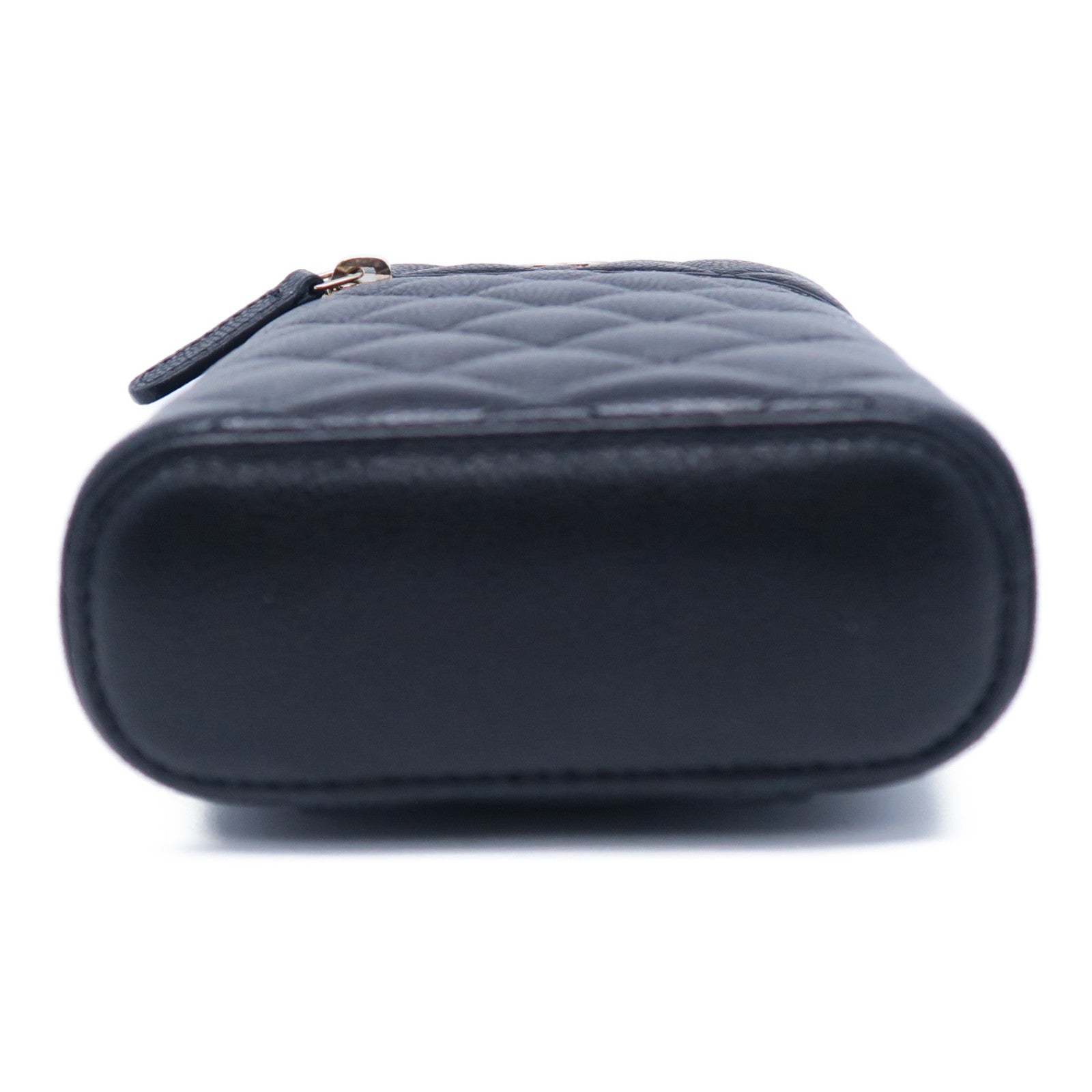 CHANEL 菱格牛皮皮革Chain Shoulder Bag金扣鏈帶肩背袋黑色
