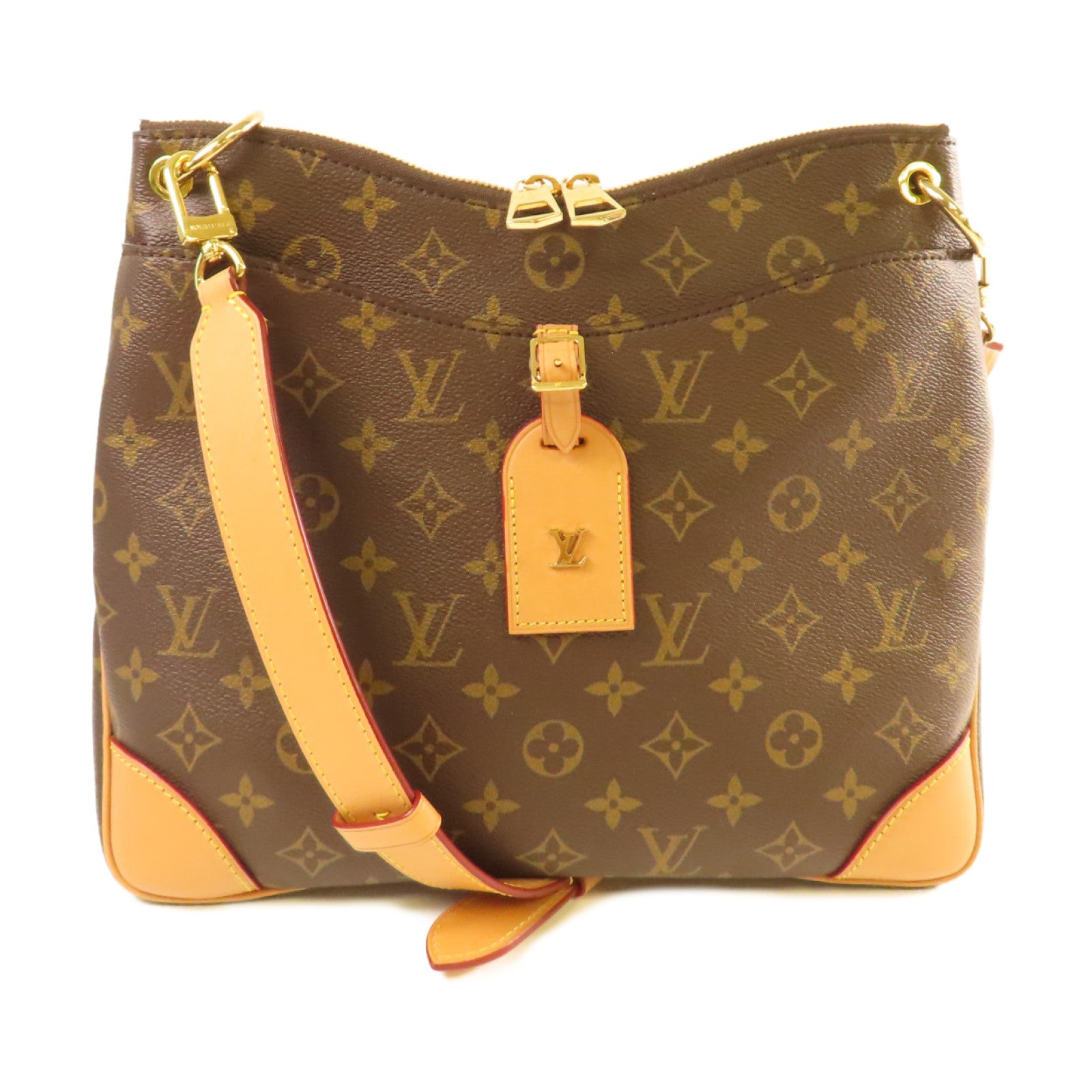 LOUIS VUITTON Monogram Odeon PM Shoulder Bag金扣肩背袋啡色