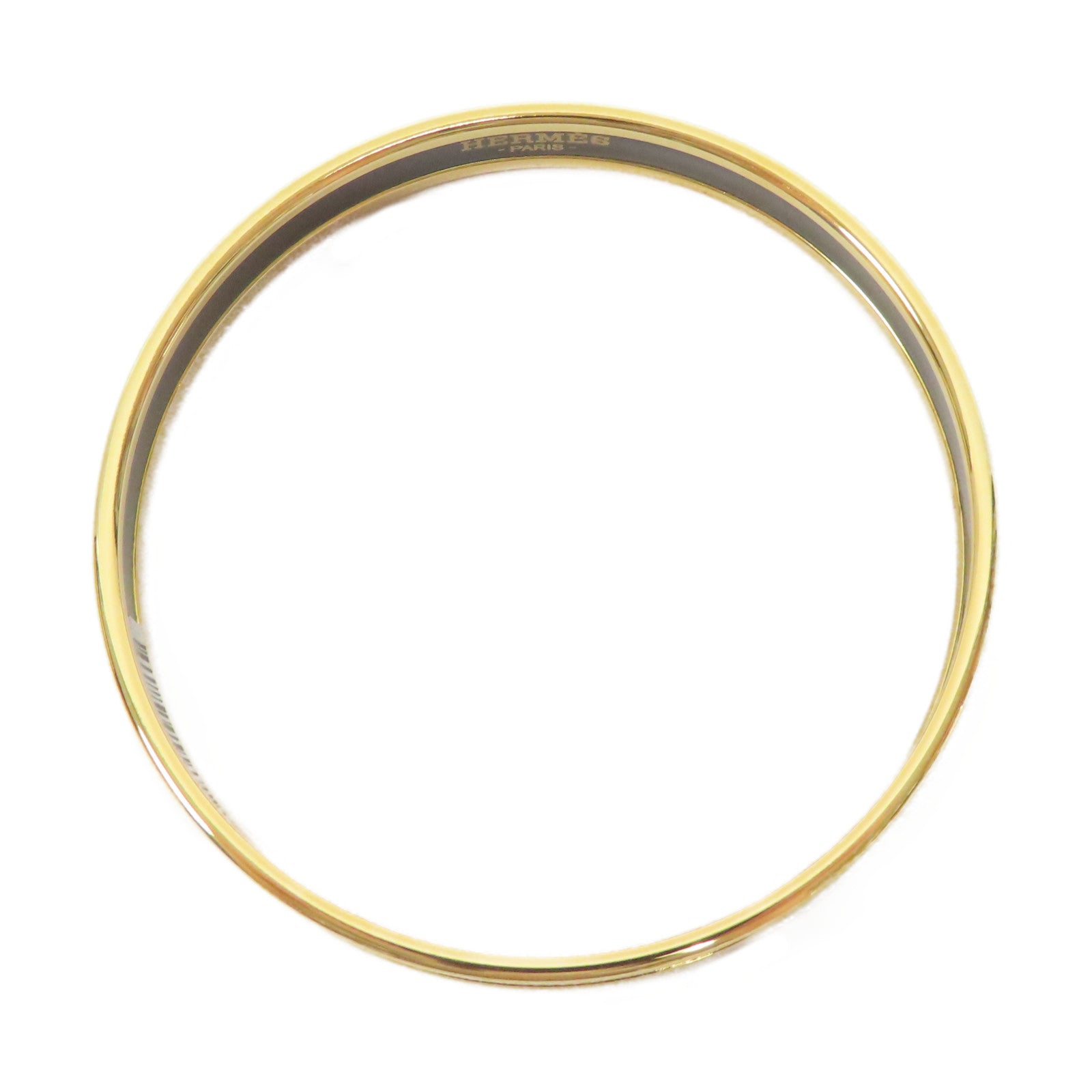 HERMES 金屬Bangle手鐲金色#19.25cm