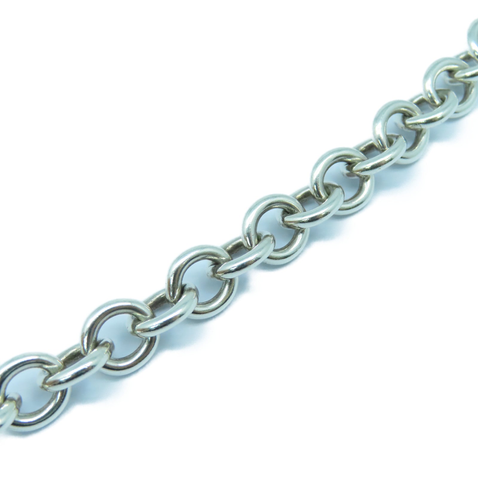TIFFANY＆CO 925純銀Circle Tag Charm Bracelet手鏈銀色