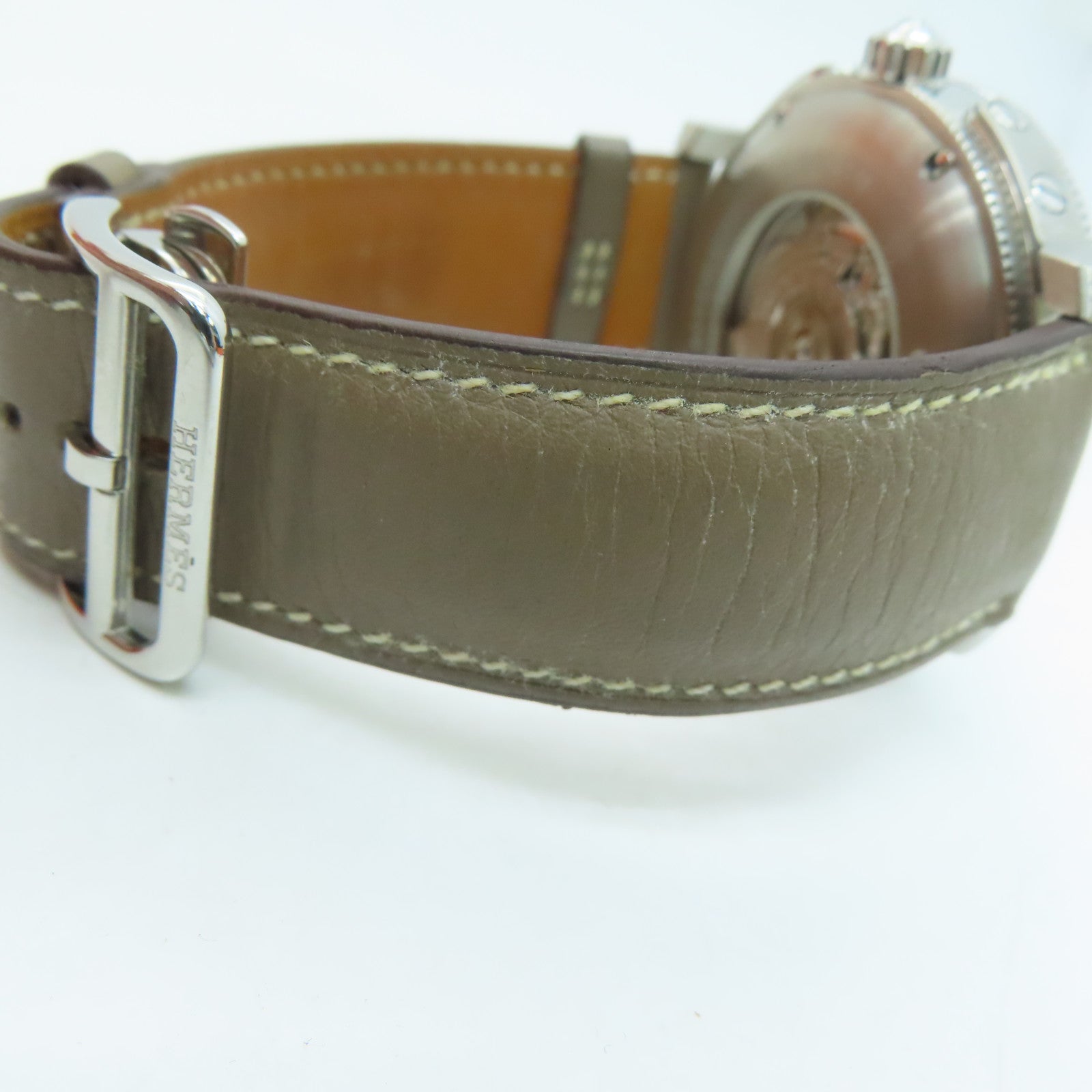HERMES Clipper Spor Watch43mm不锈钢皮带手表自动机芯啡色