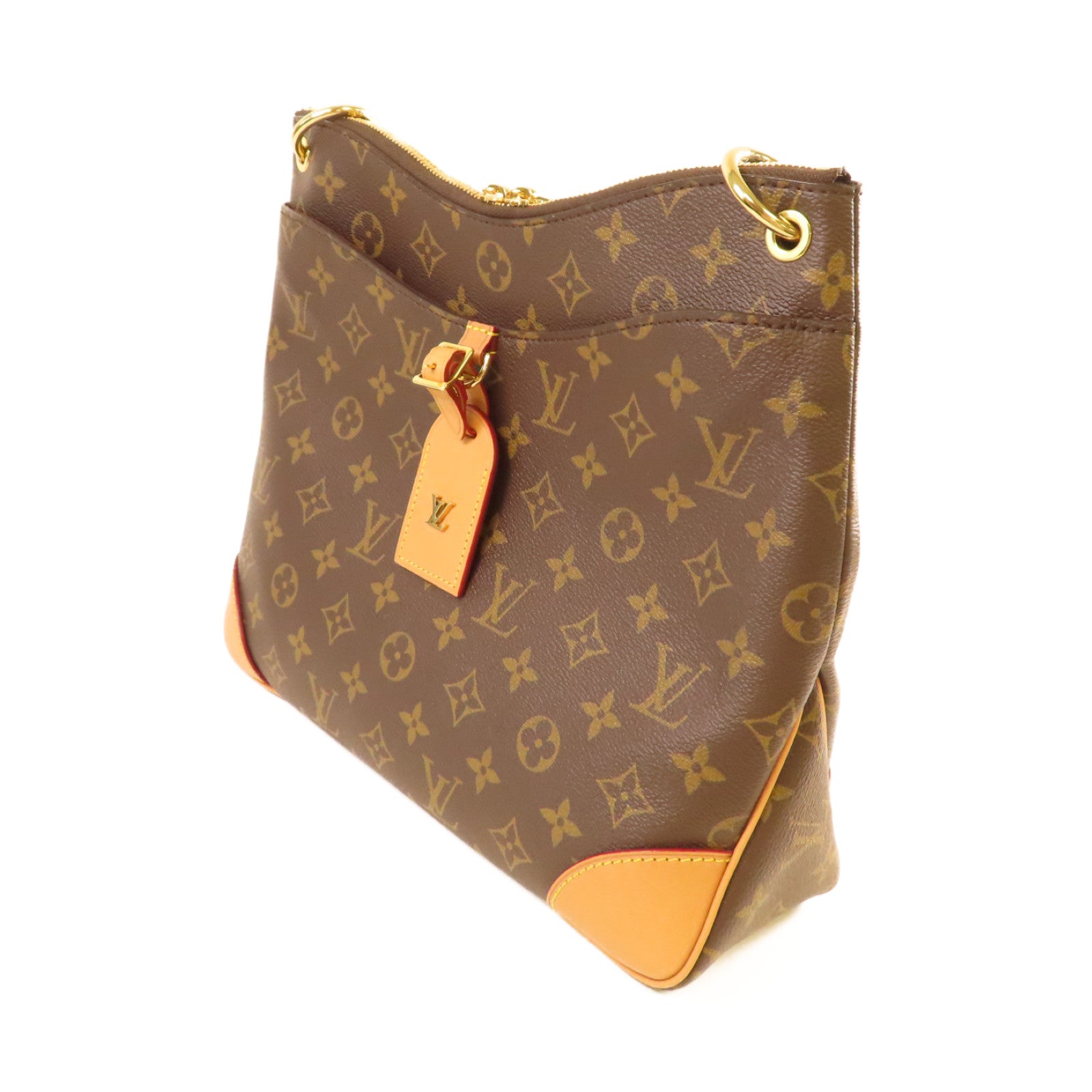 LOUIS VUITTON Monogram Odeon PM Shoulder Bag金扣肩背袋啡色