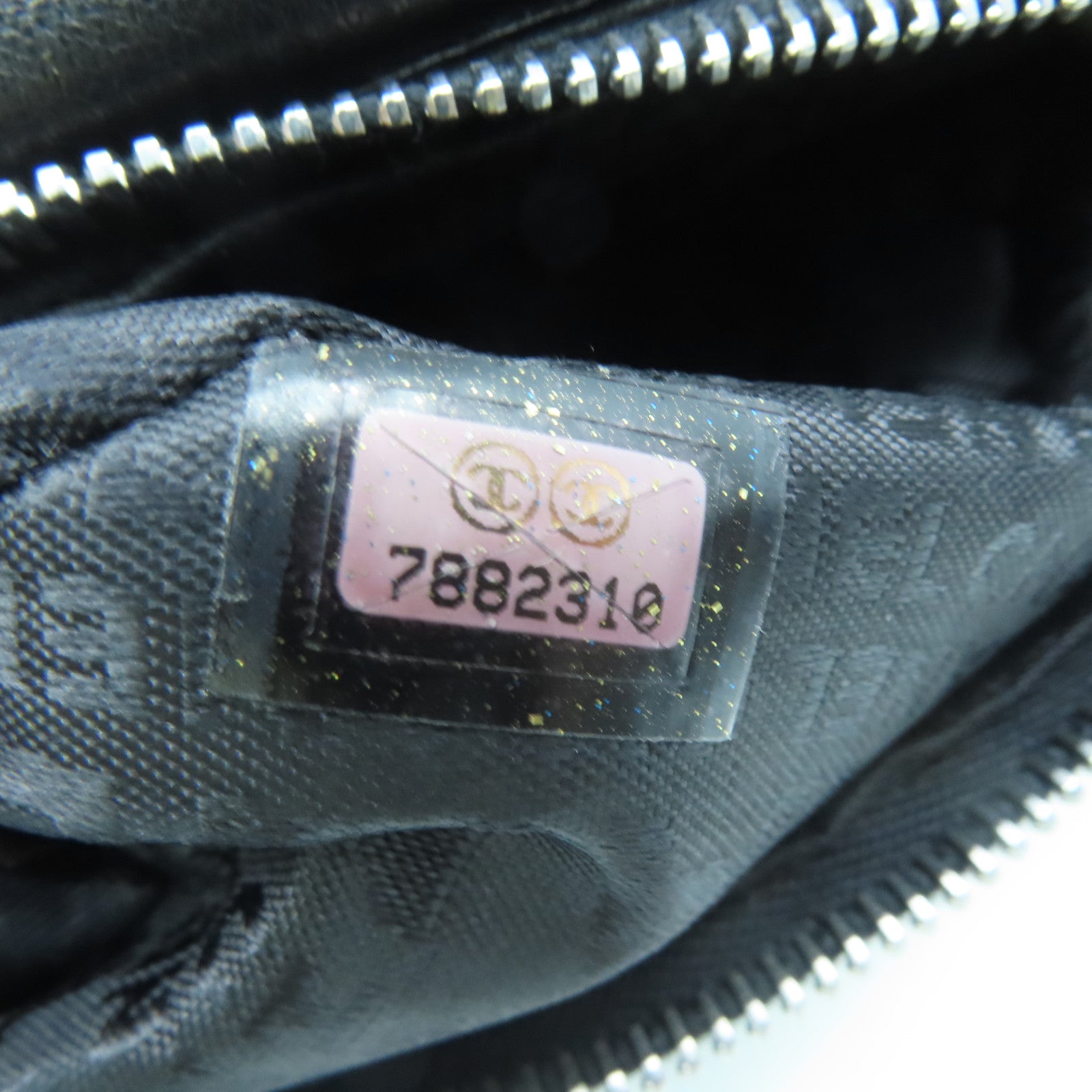 CHANEL sheepskin leather Vintage Bag silver buckle handle bag black