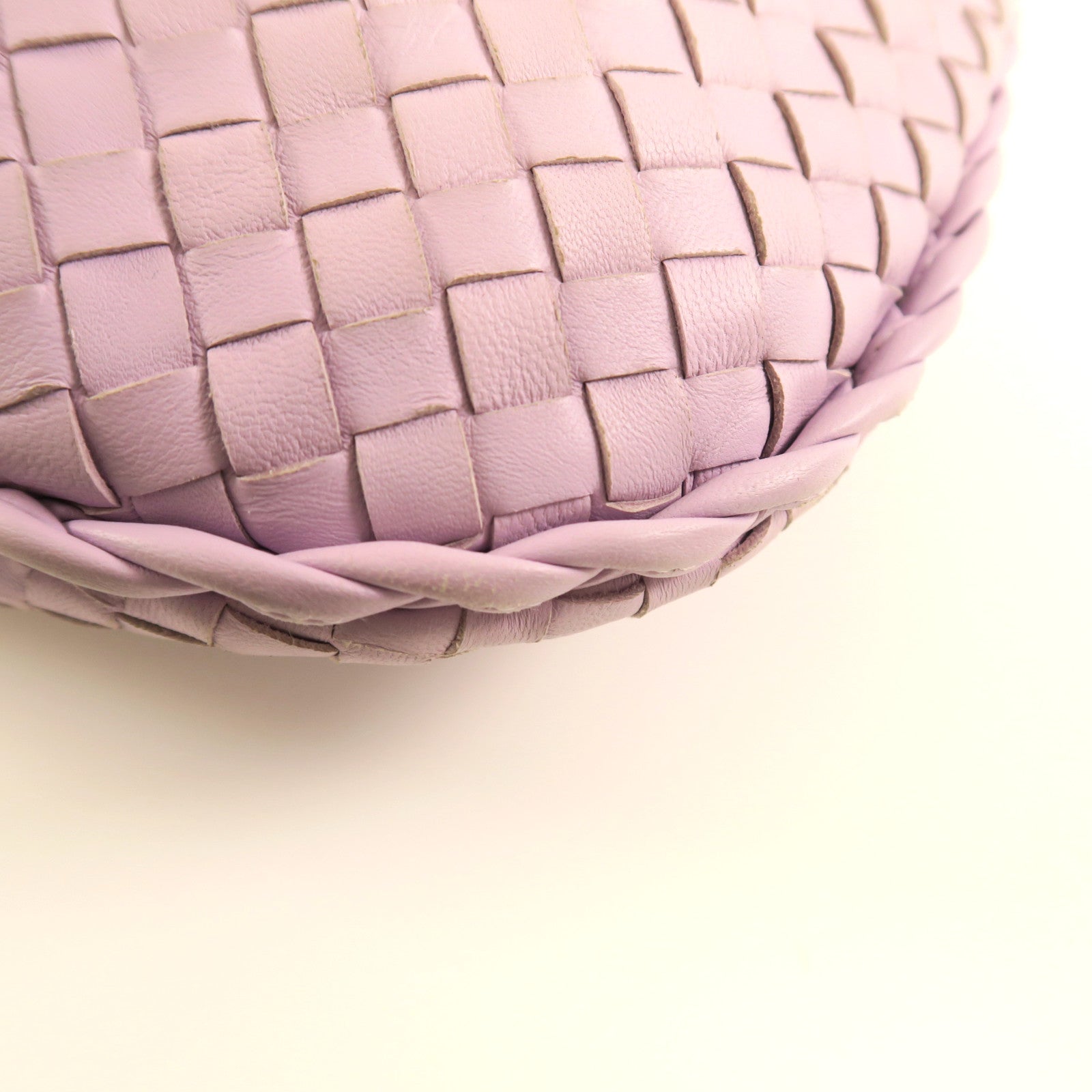 BOTTEGA VENETA 織紋羊皮皮革Shoulder Bag肩背袋紫色