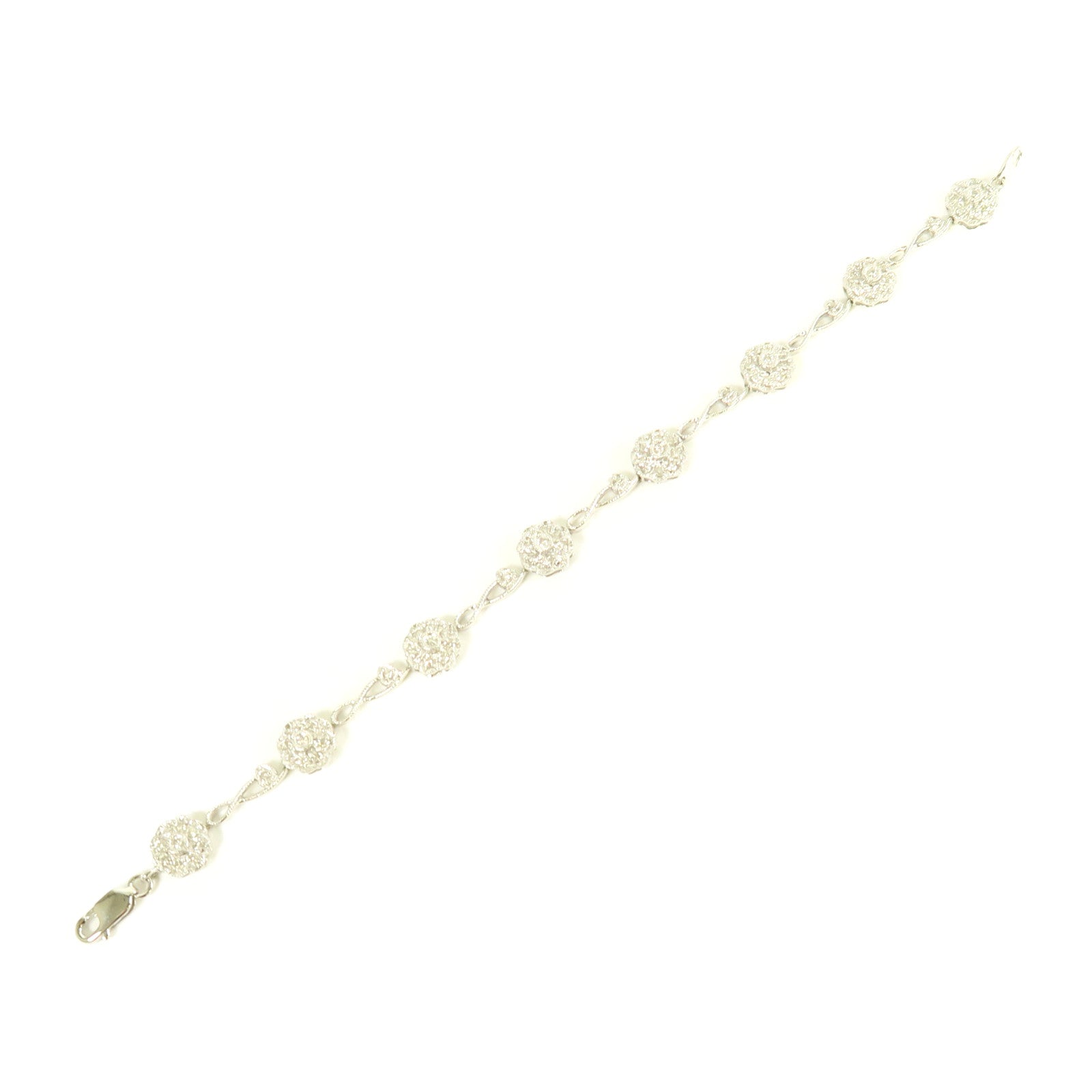 JEWELRY 18K白金Diamond 9.5g手鏈銀色