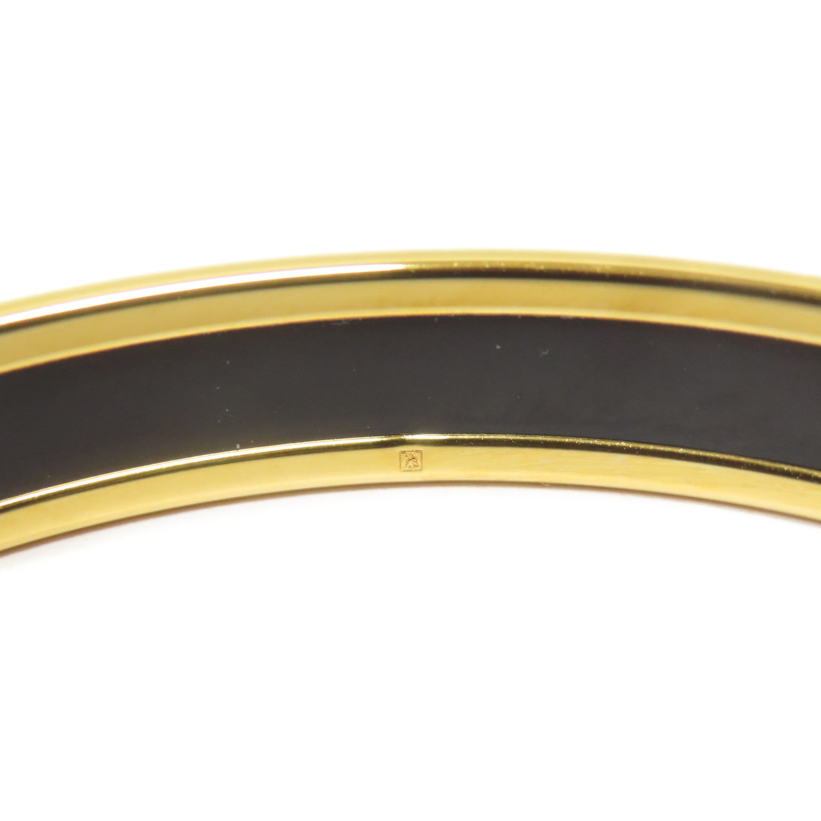 HERMES 金屬Bangle手鐲金色#19.25cm