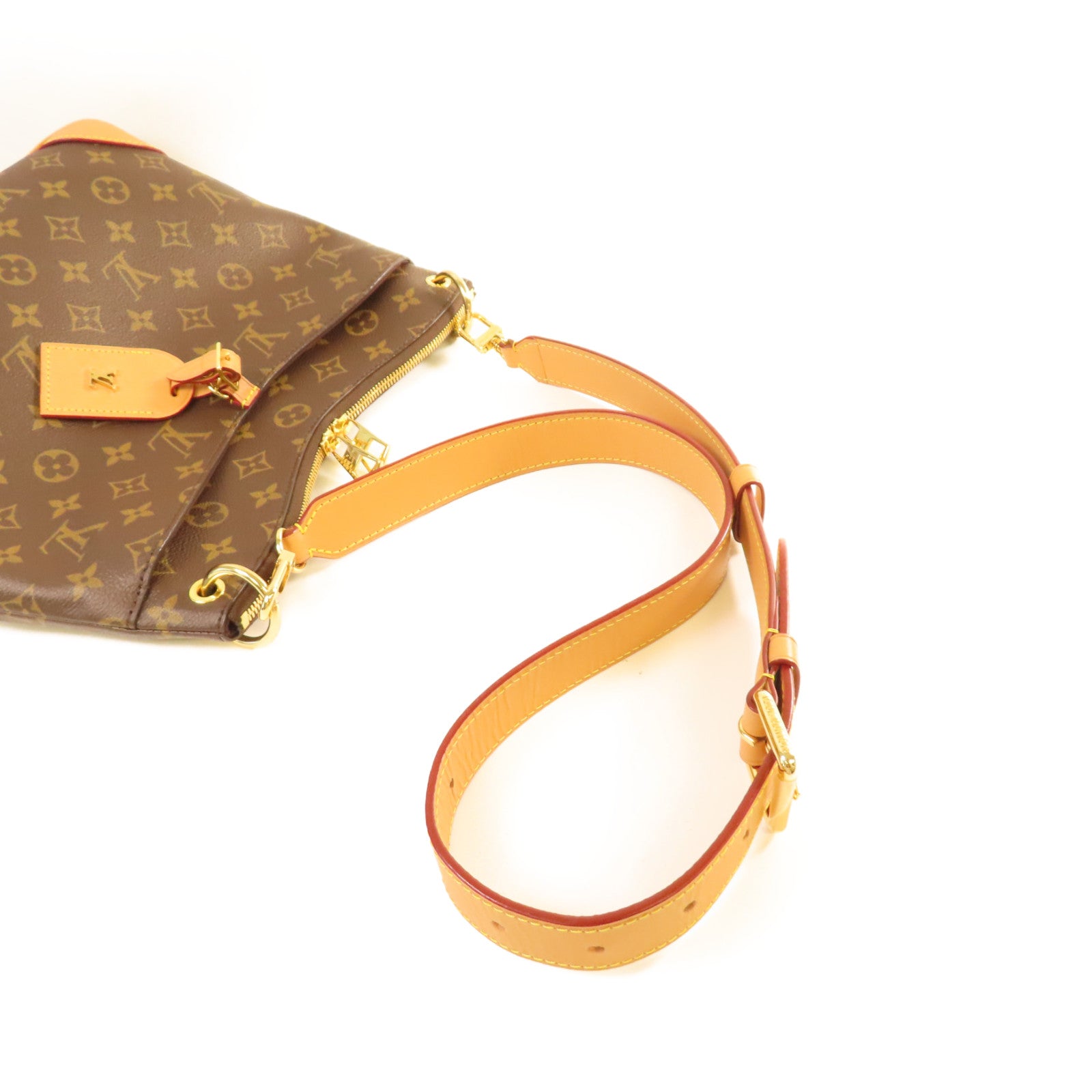 LOUIS VUITTON Monogram Odeon PM Shoulder Bag金扣肩背袋啡色