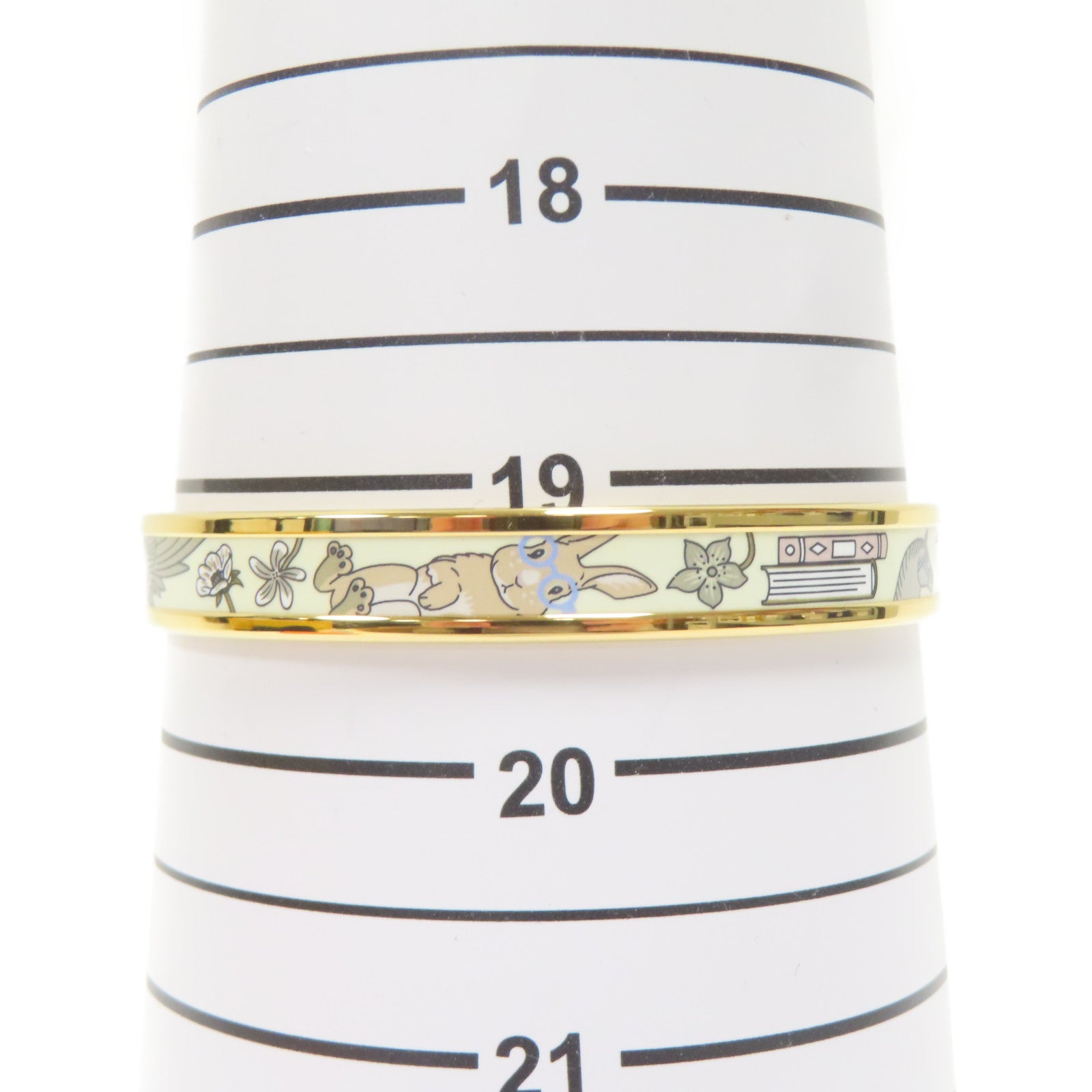 HERMES 金屬Bangle手鐲金色#19.25cm