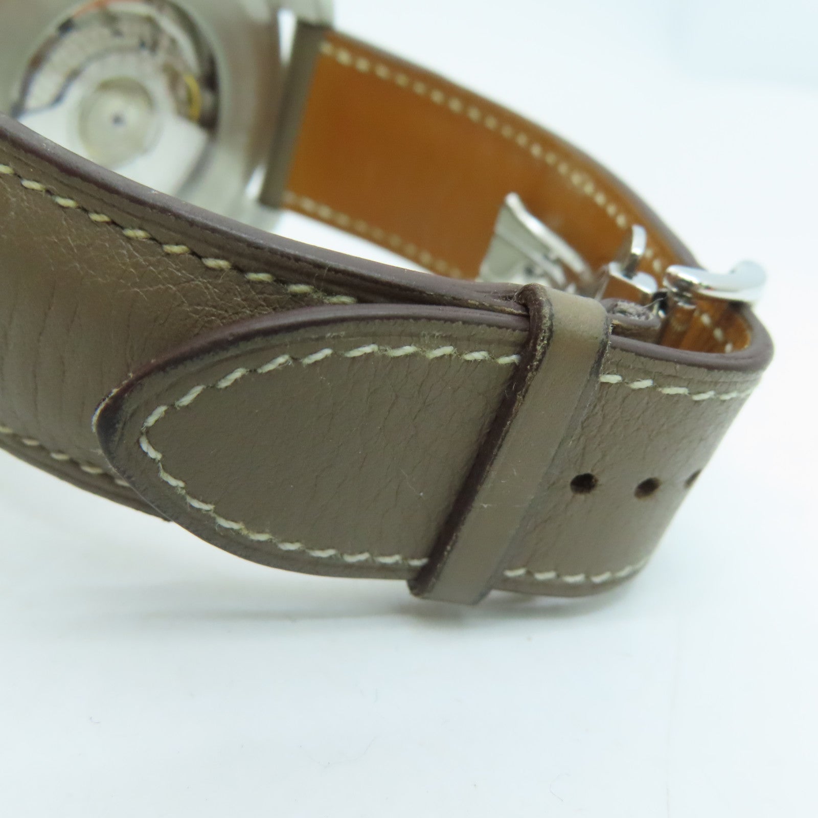 HERMES Clipper Spor Watch43mm不锈钢皮带手表自动机芯啡色