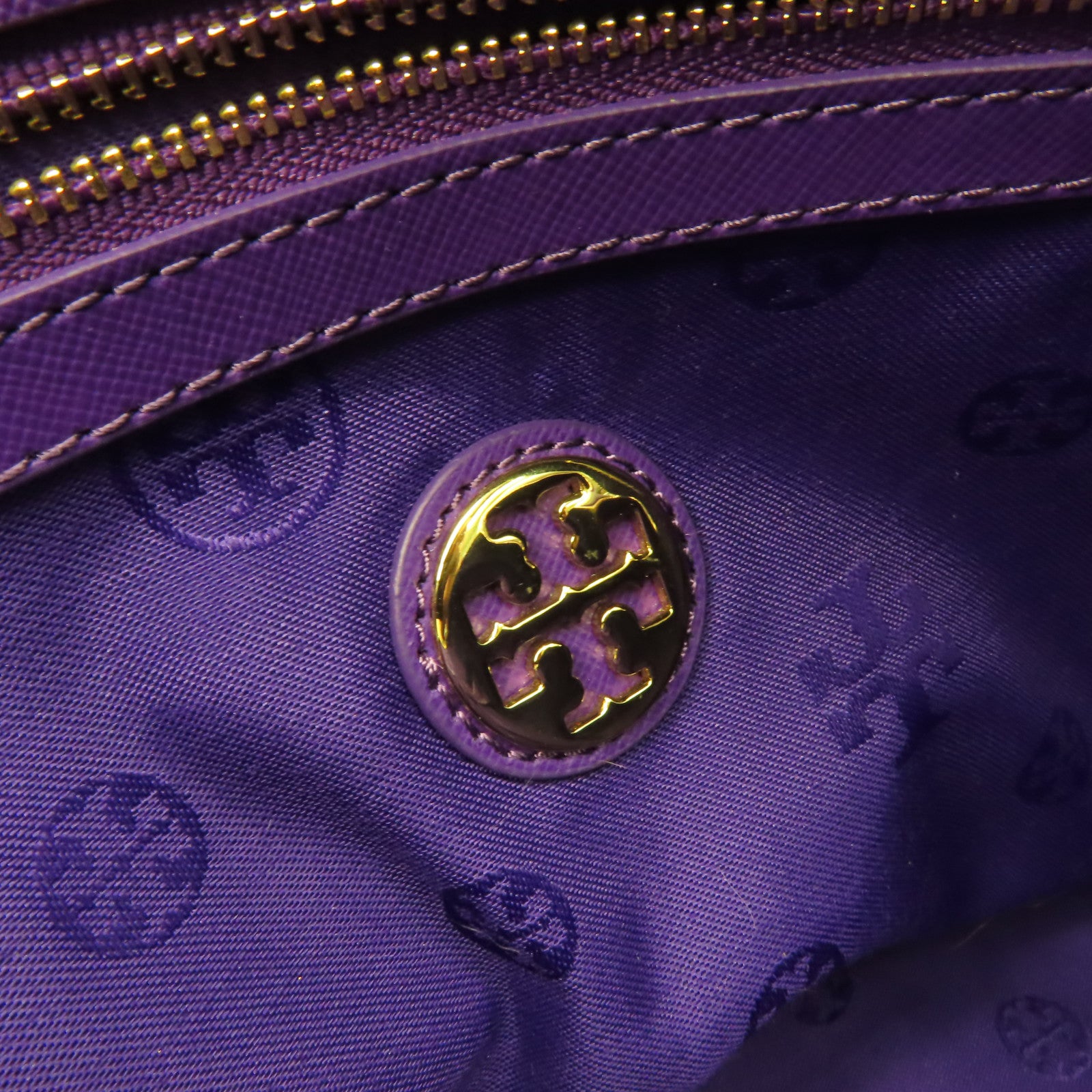 Tory Burch 牛皮皮革2Way Shoulder Bag金扣手挽肩背兩用袋紫色