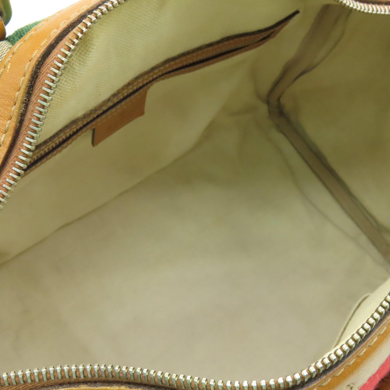GUCCI 帆布GG Boston Bag金扣手挽袋啡色