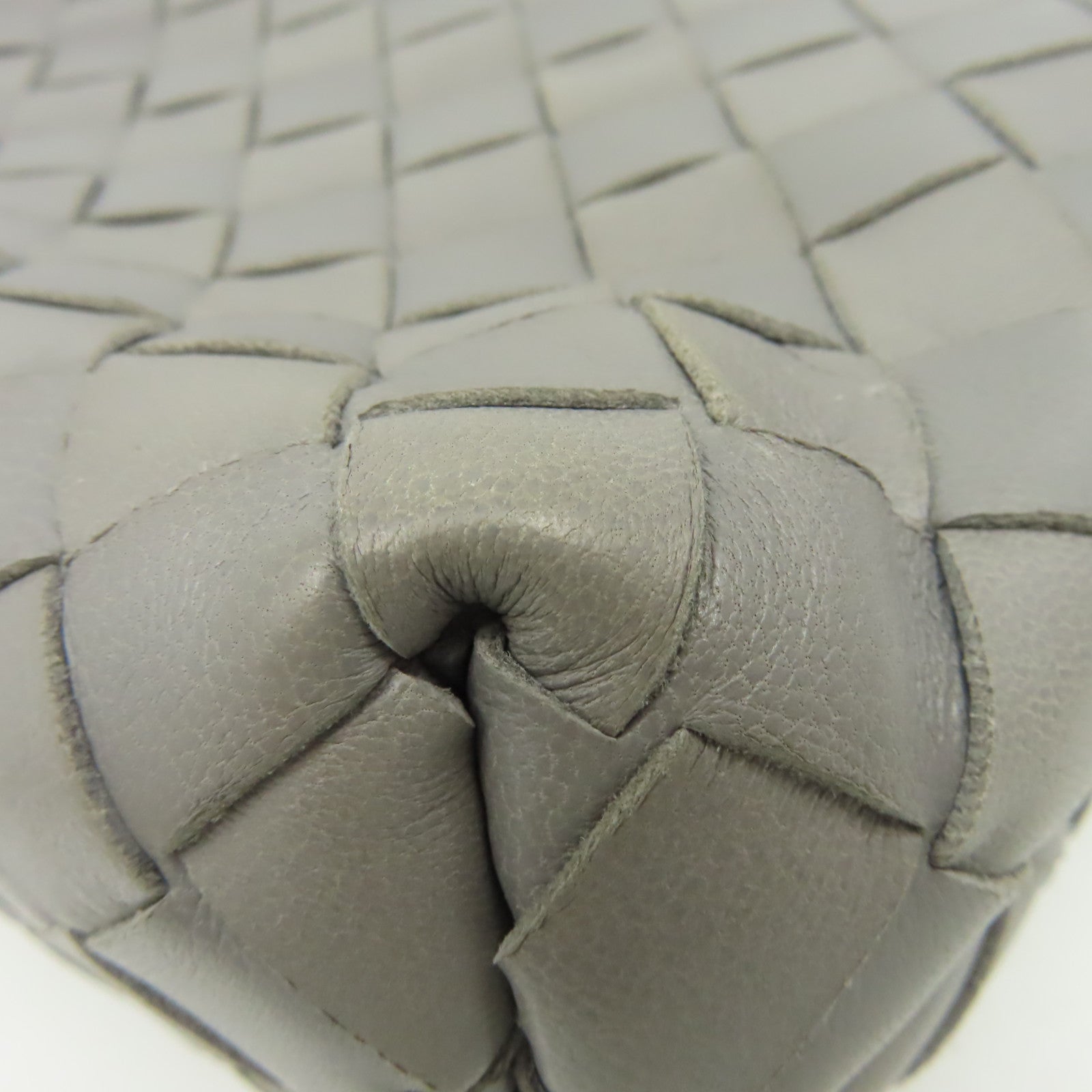 BOTTEGA VENETA 【激減優惠】織紋皮革Shoulder Bag肩背袋灰色