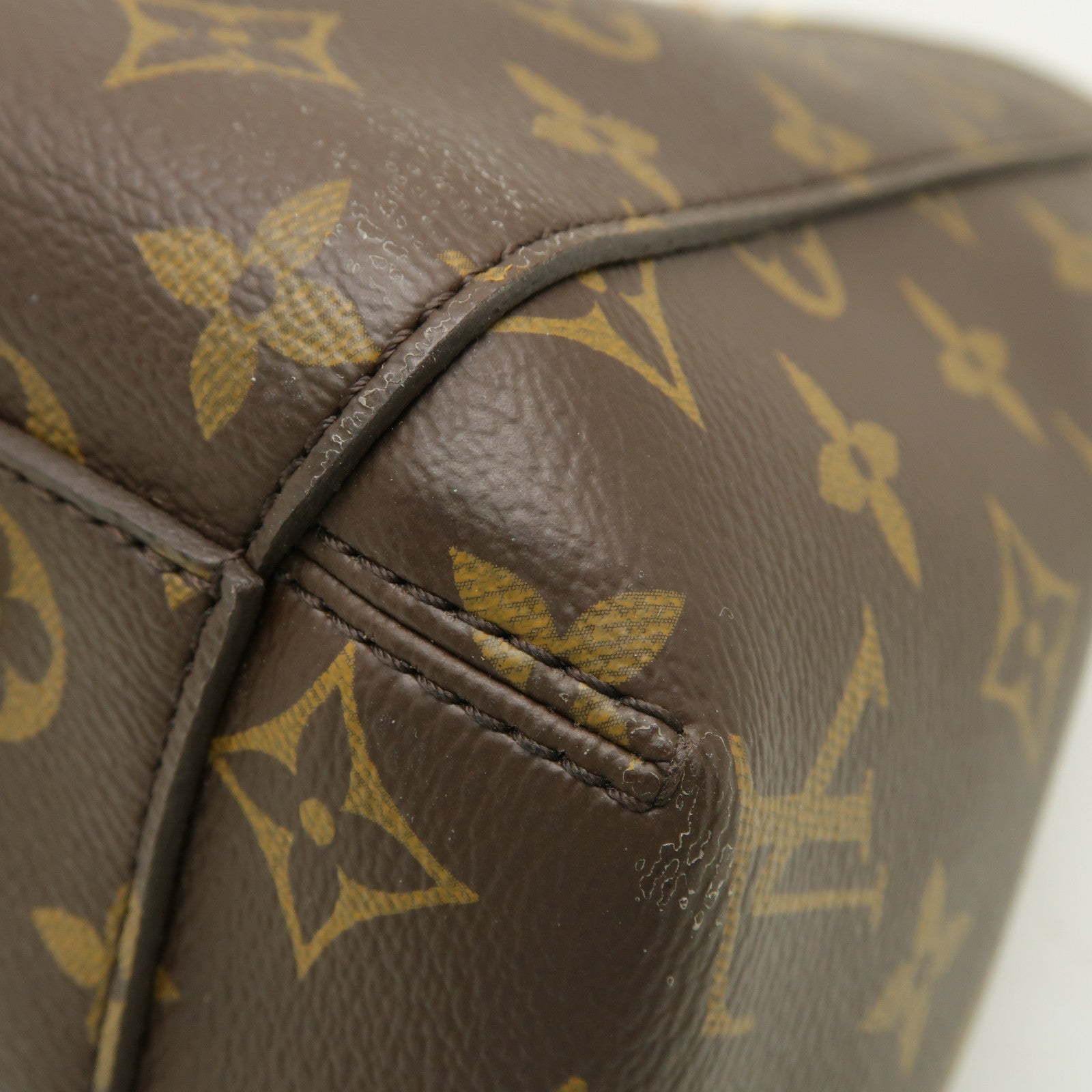 LOUIS VUITTON Monogram Montaigne MM金扣手挽肩背兩用袋啡色