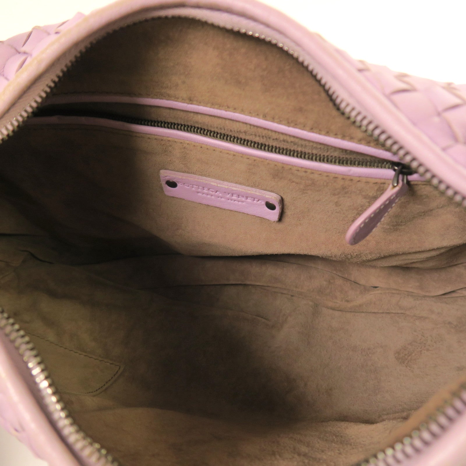 BOTTEGA VENETA 織紋羊皮皮革Shoulder Bag肩背袋紫色