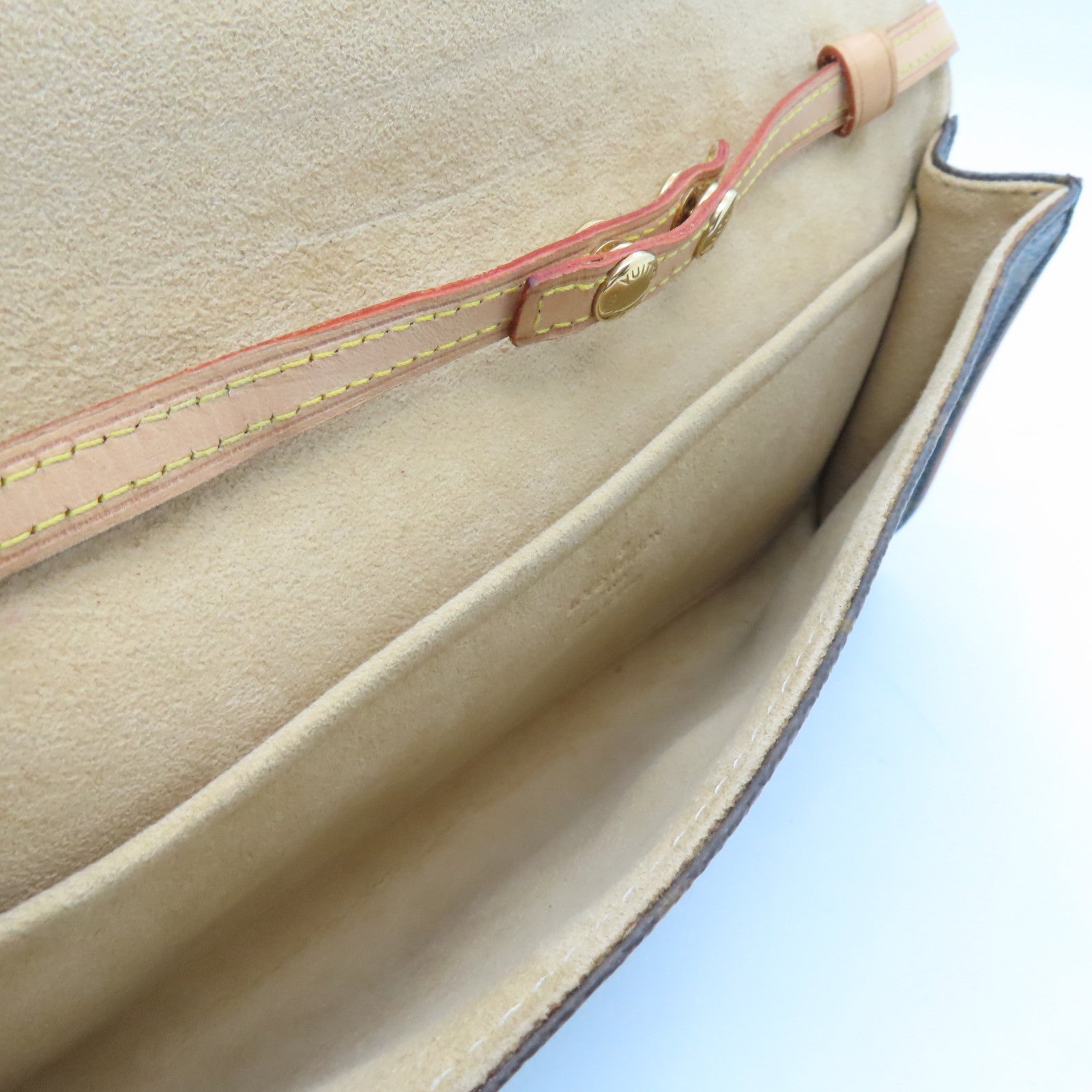 LOUIS VUITTON Monogram Pochette Twin GM金扣肩背袋啡色