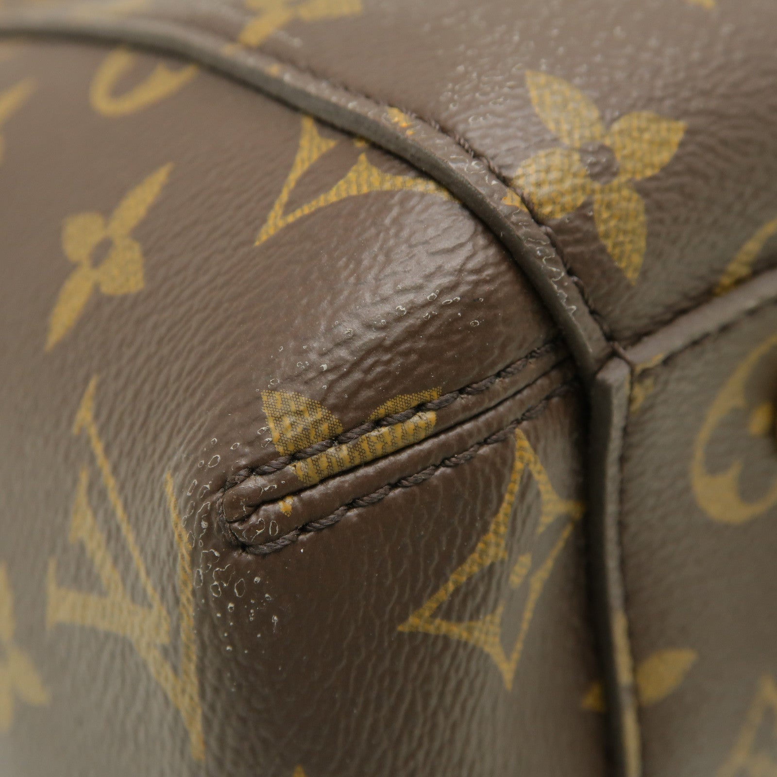 LOUIS VUITTON Monogram Montaigne MM金扣手挽肩背兩用袋啡色