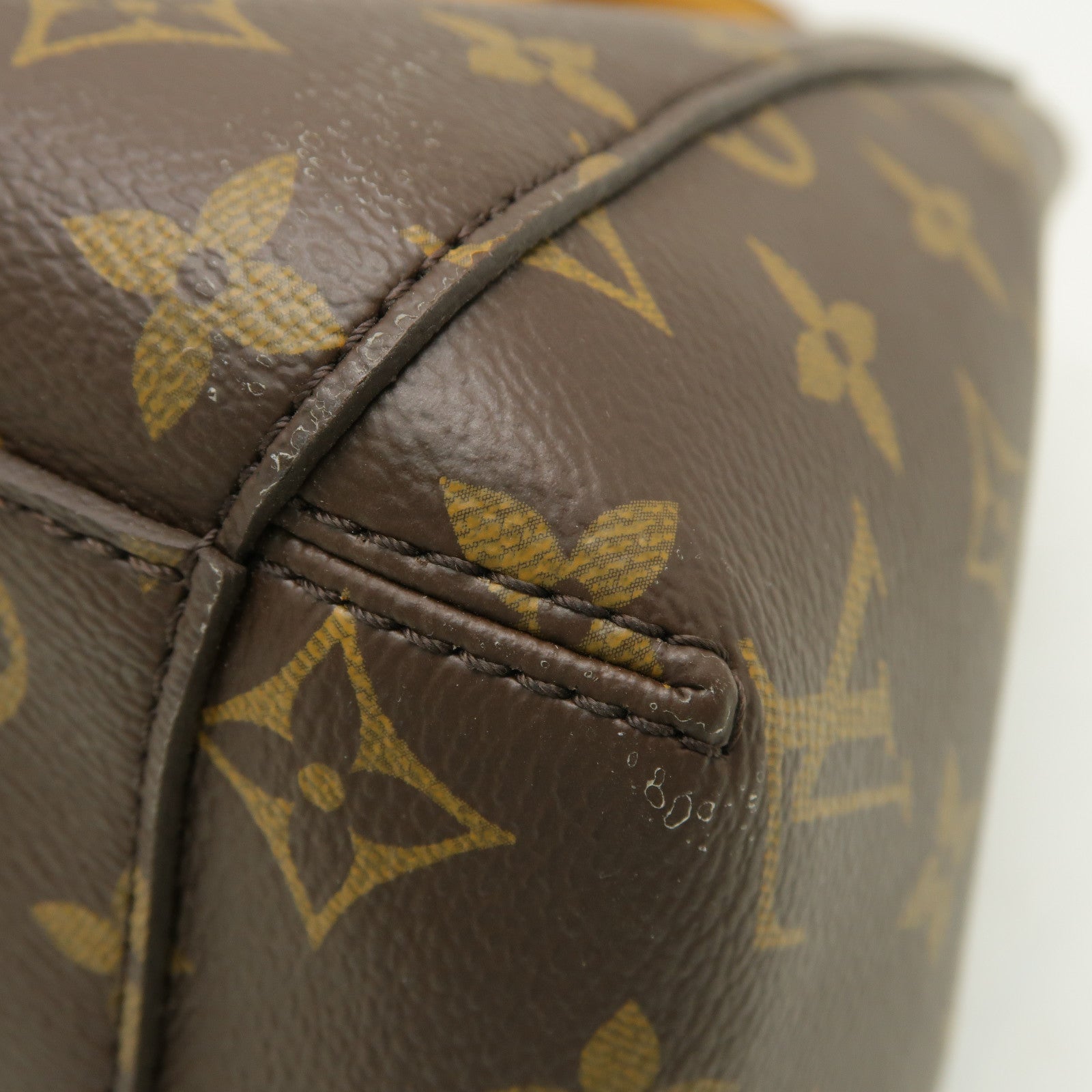 LOUIS VUITTON Monogram Montaigne MM金扣手挽肩背兩用袋啡色