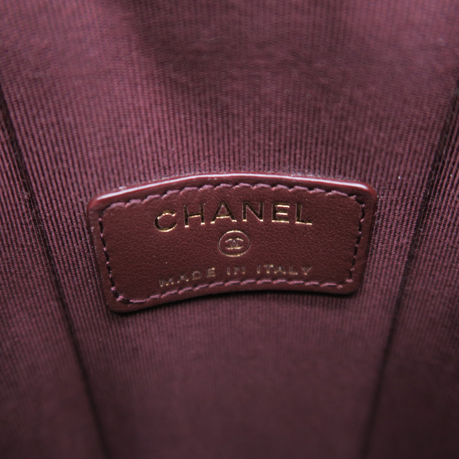 CHANEL 菱格牛皮皮革Chain Shoulder Bag金扣鏈帶肩背袋黑色
