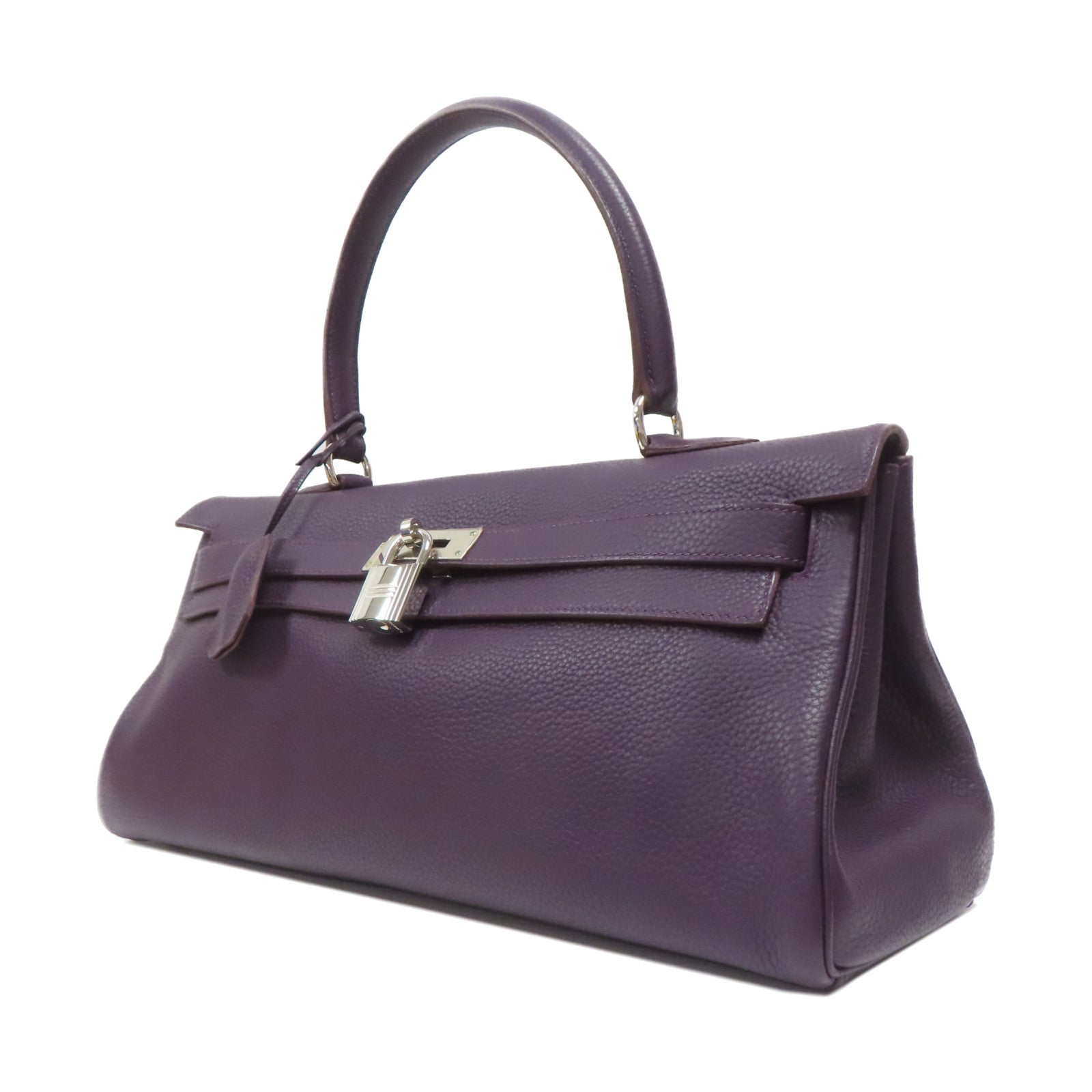 HERMES Togo皮革Shoulder Kelly銀扣肩背袋紫色– Brand Off Hong