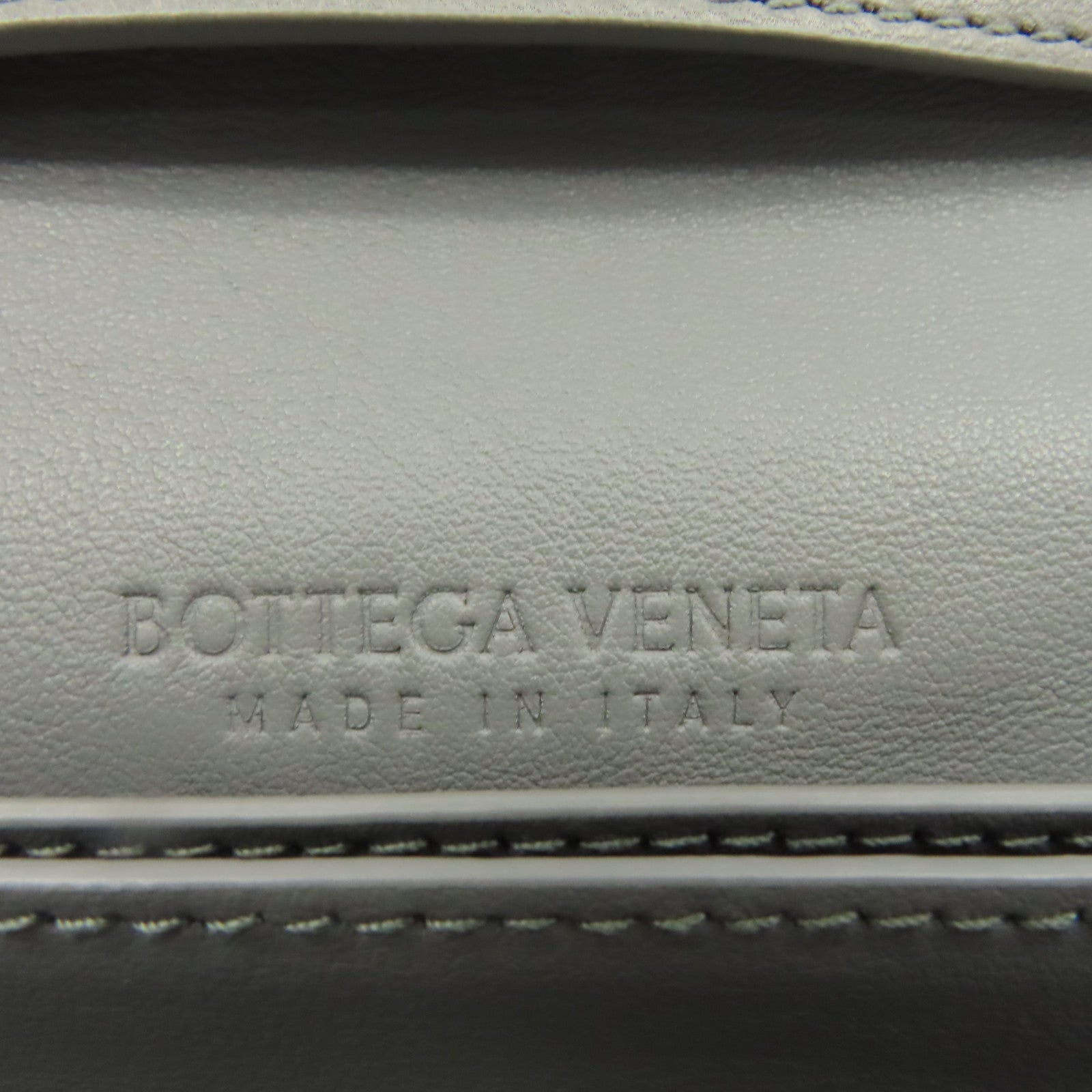 BOTTEGA VENETA 【激減優惠】織紋皮革Shoulder Bag肩背袋灰色