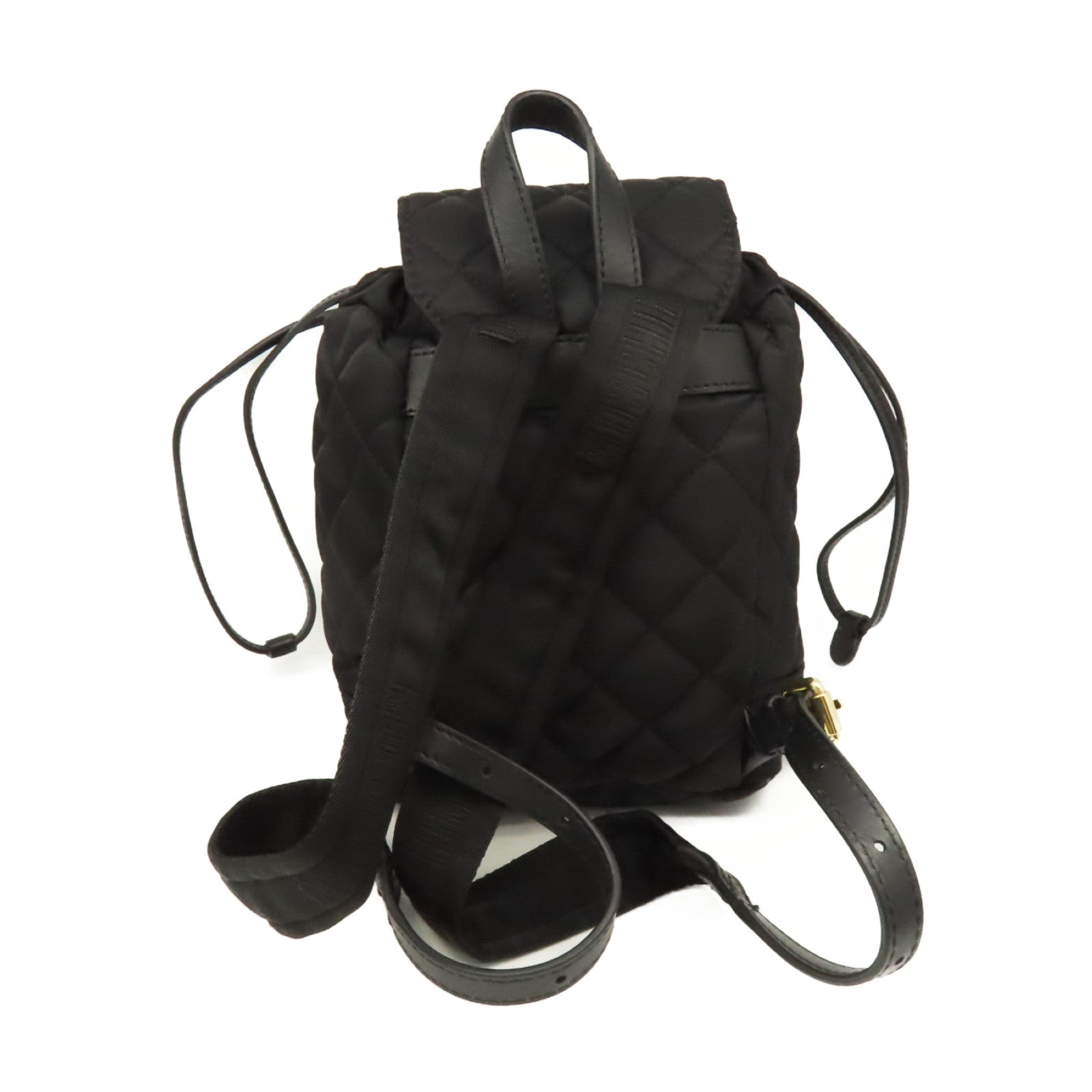 MOSCHINO 尼龍Backpack金扣背包黑色