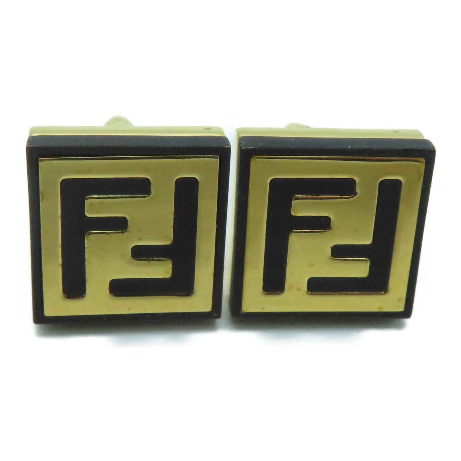 FENDI 金属Cuff Links黑色/金色