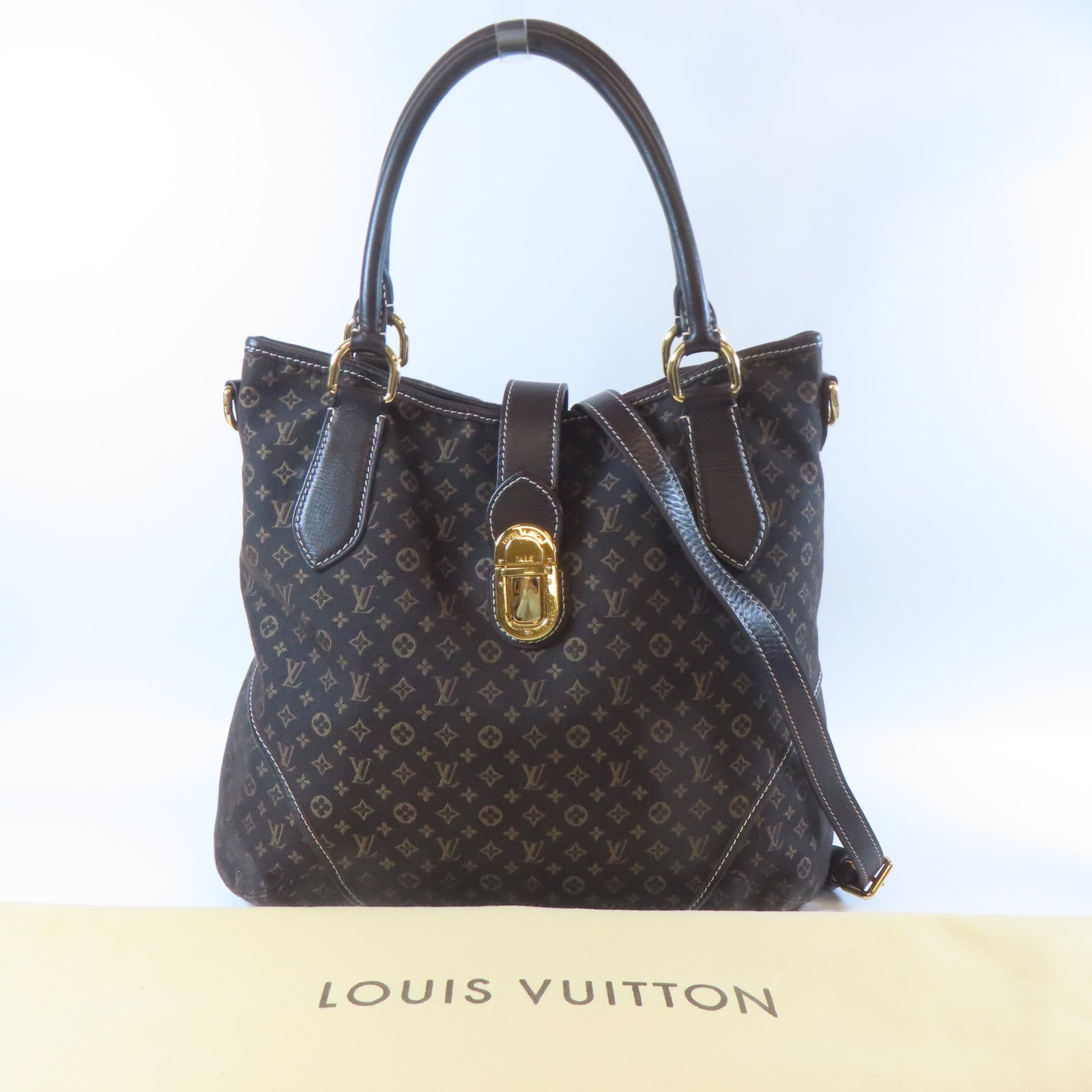 LOUIS VUITTON Monogram Idylle Elegic金扣手挽肩背兩用袋啡色