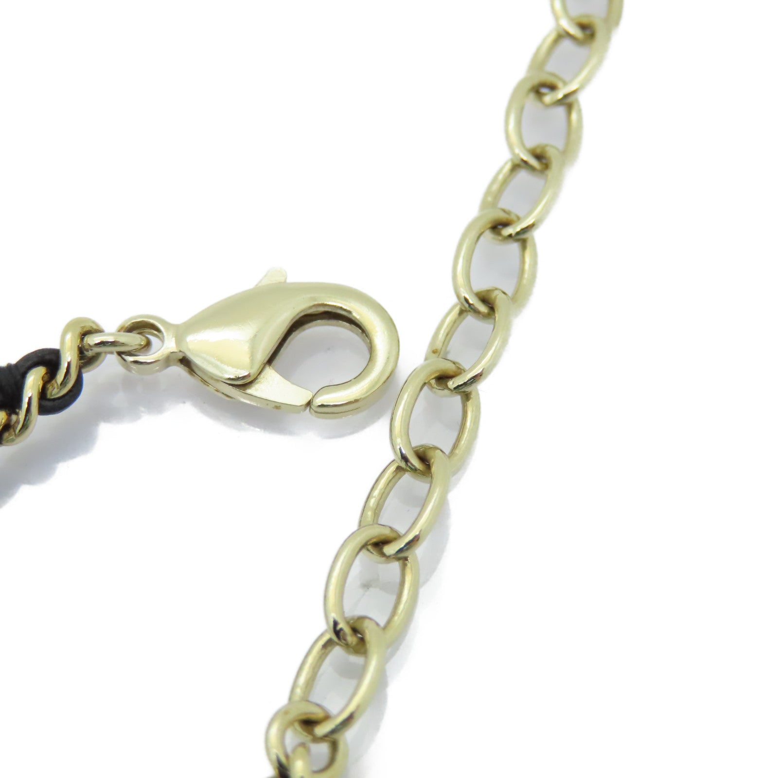 CHANEL 皮革Necklace金扣項鍊粉紅色