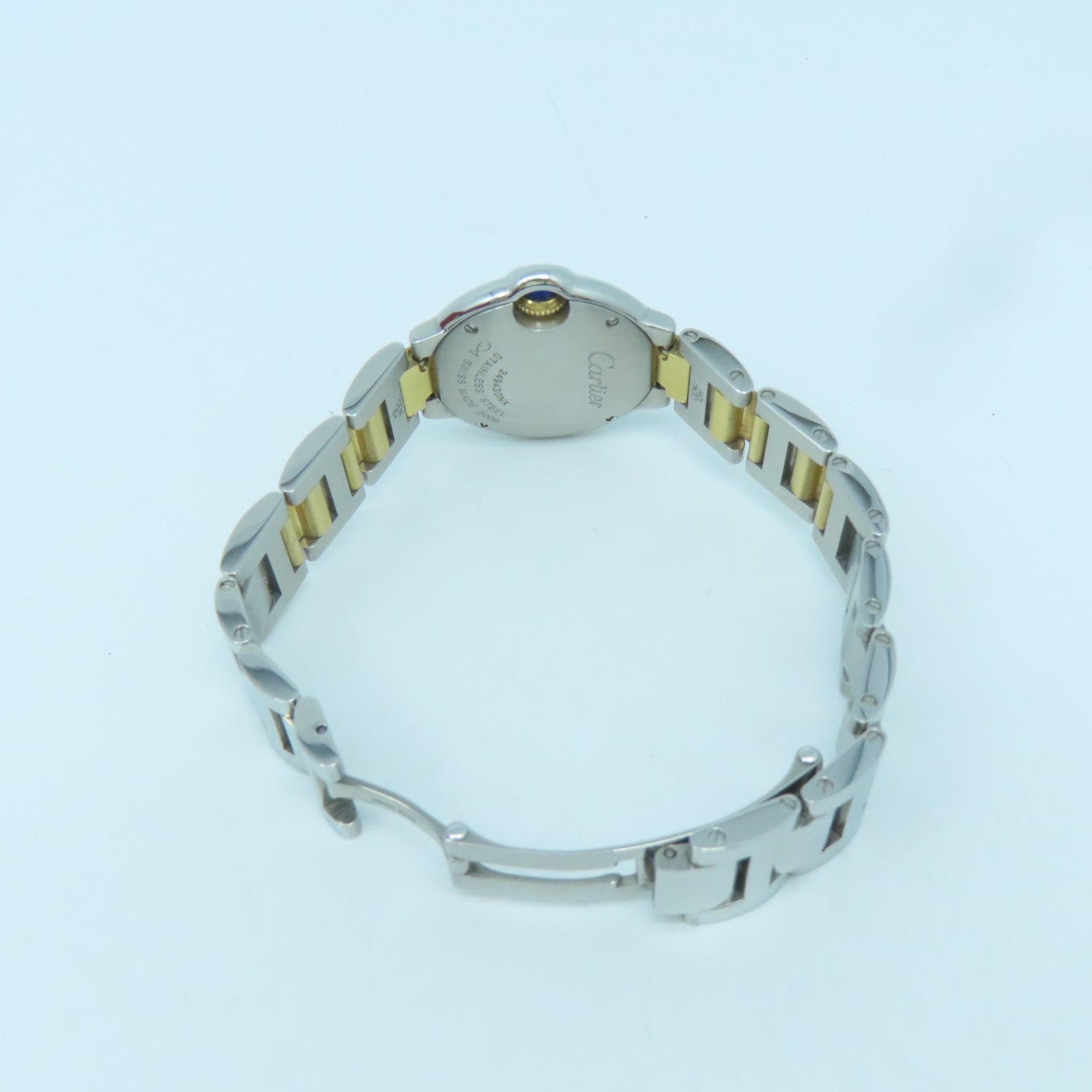 CARTIER Ballon Bleu 28mm 18K Yellow Gold/Stainless Steel Watch White